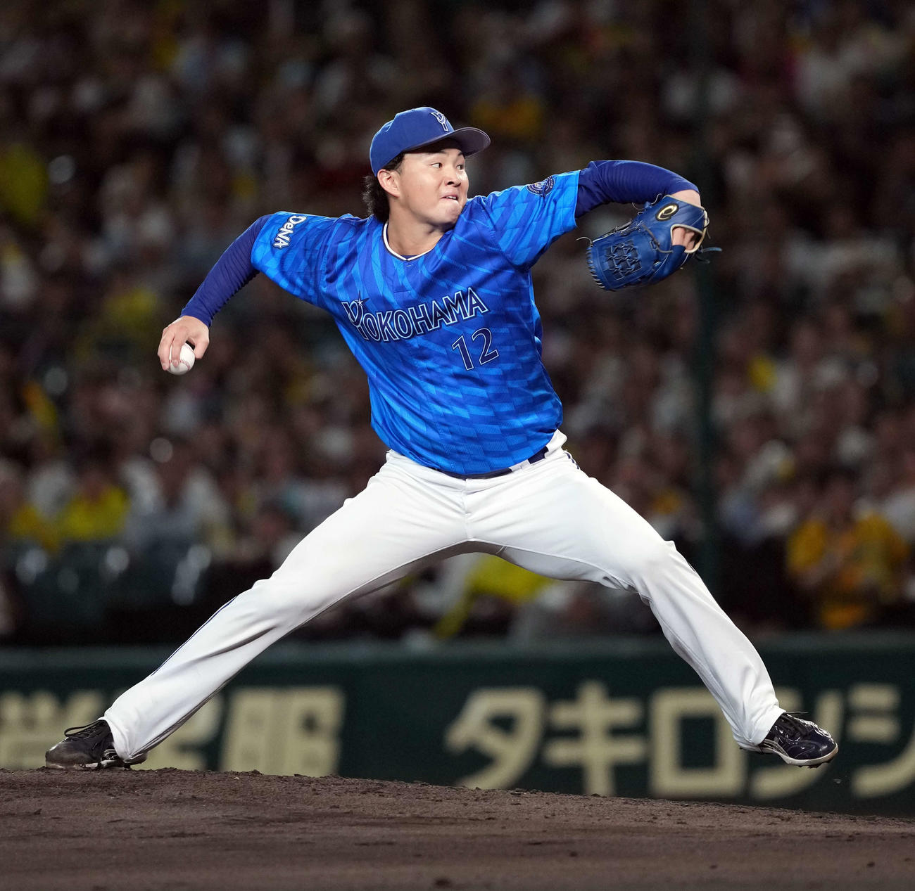 阪神対DeNA　力投するDeNAの先発竹田（撮影・たえ見朱実）