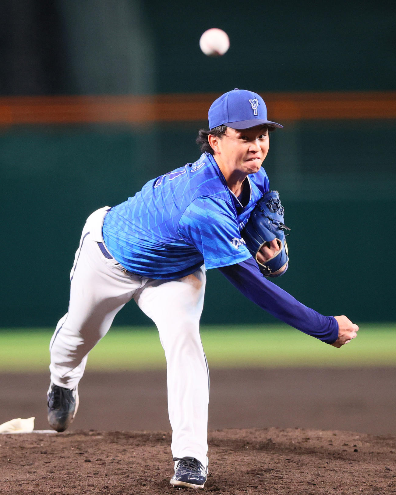 阪神対DeNA 5回裏、力投する竹田（撮影・上山淳一）
