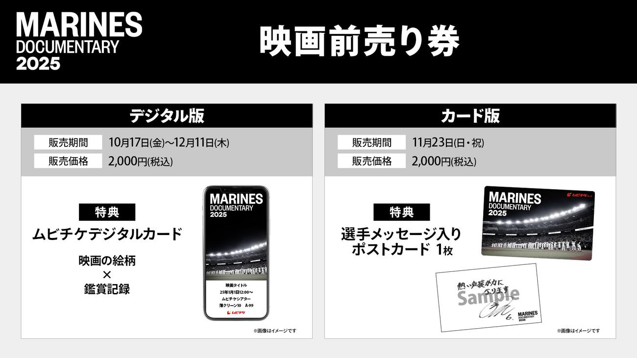 ドキュメンタリー映画前売り券販売（球団提供）