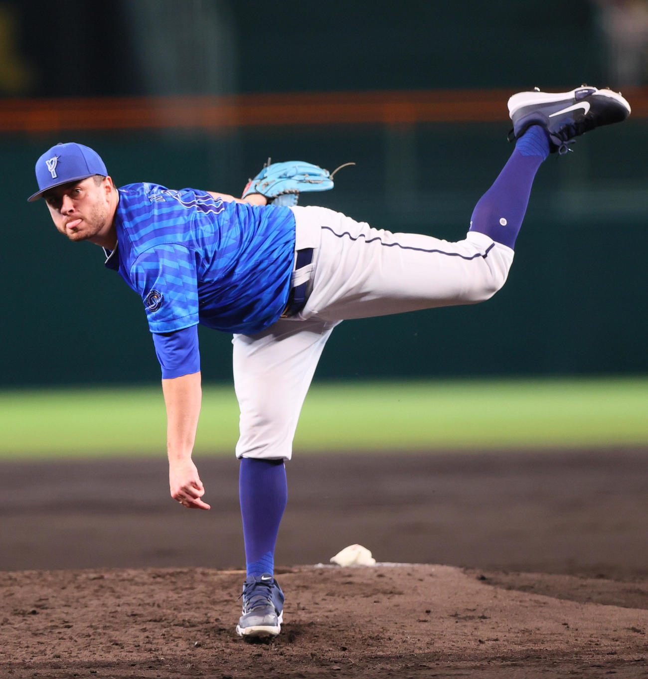 阪神対DeNA 3回裏、力投するケイ（撮影・上山淳一）