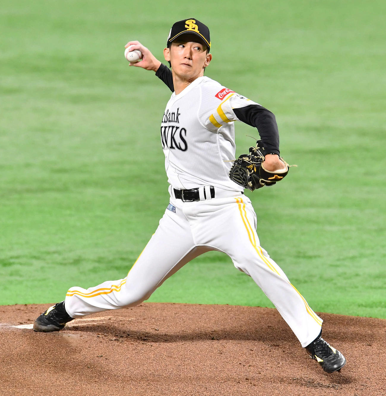 ソフトバンク大津亮介（2025年10月12日撮影）