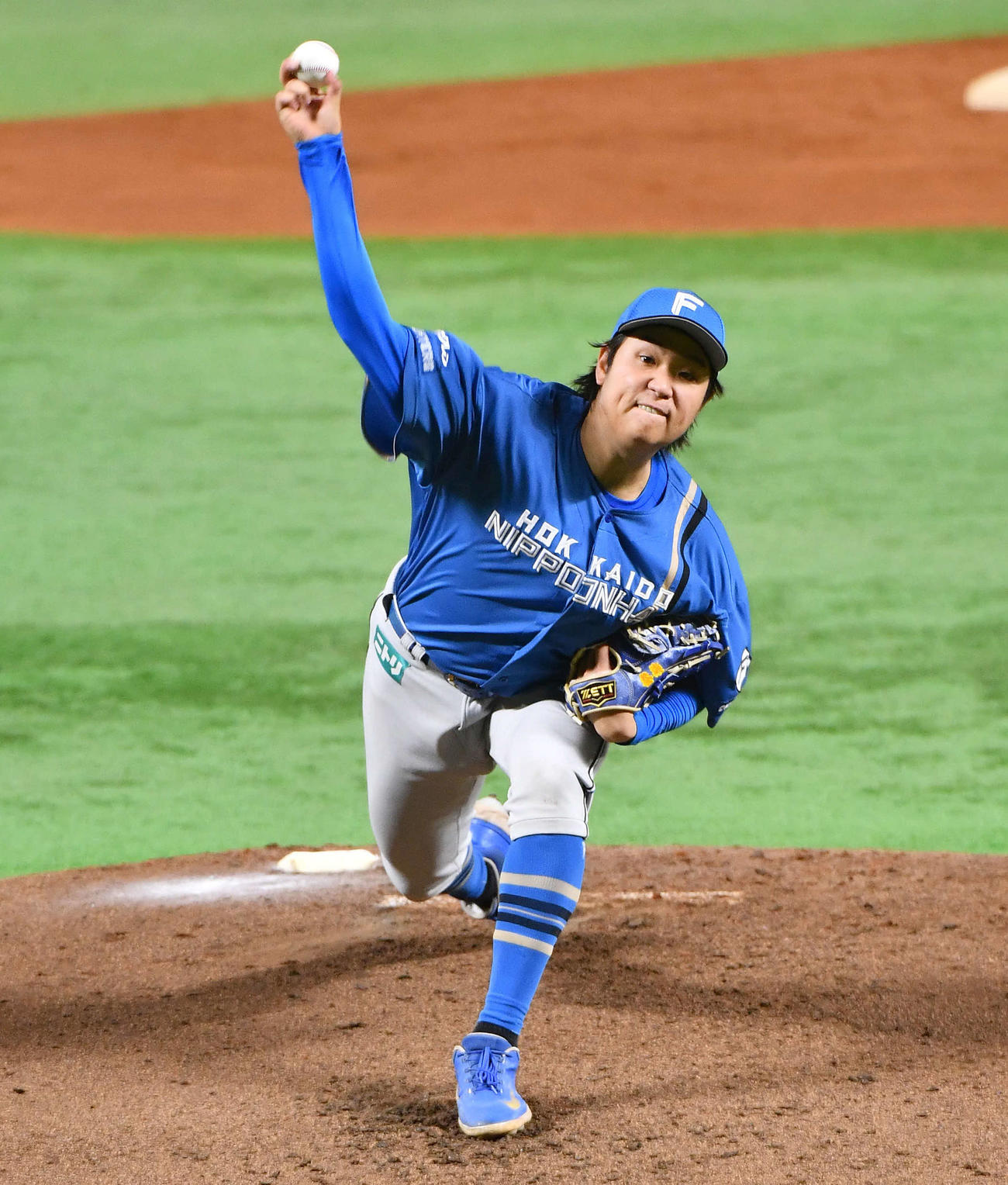 ソフトバンク対日本ハム　日本ハム先発の古林睿煬（撮影・岩下翔太）