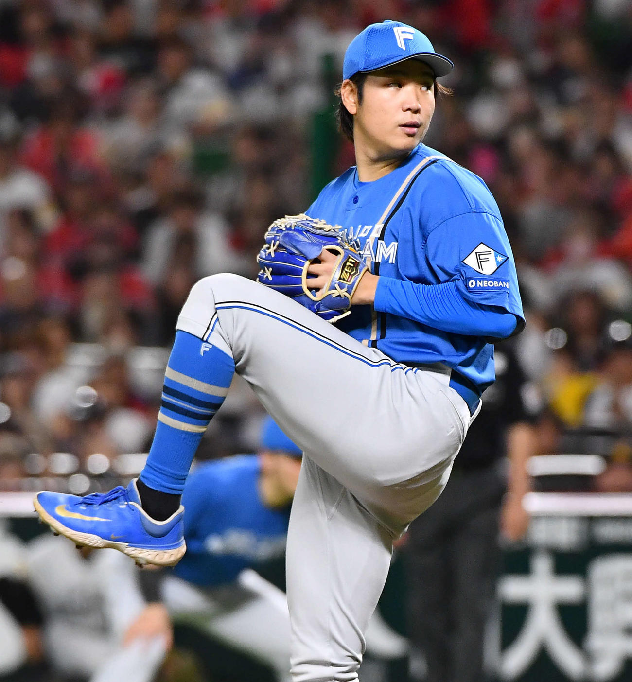 ソフトバンク対日本ハム　日本ハム先発の古林睿煬（撮影・岩下翔太）