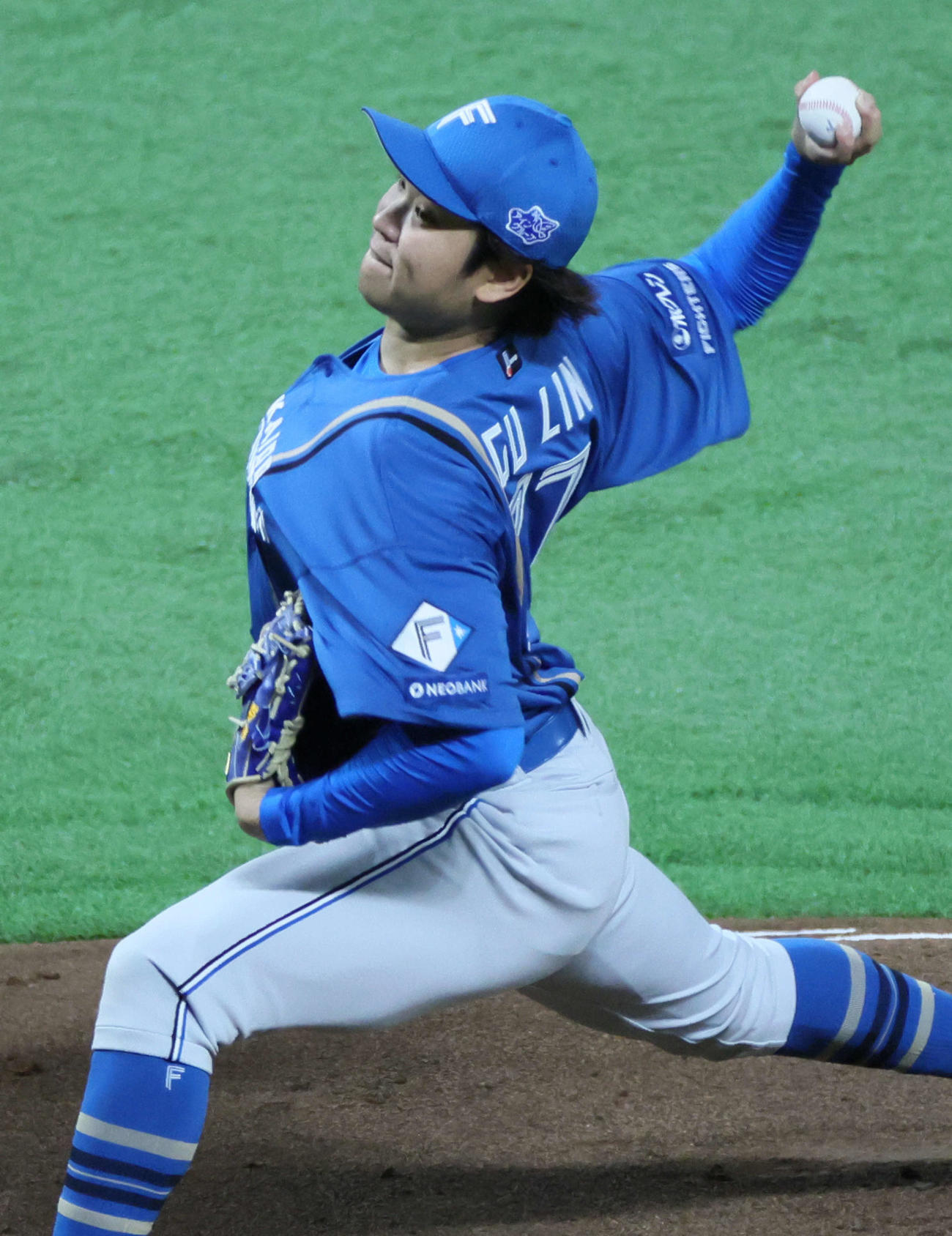 ソフトバンク対日本ハム　日本ハム先発の古林睿煬（撮影・加藤孝規）