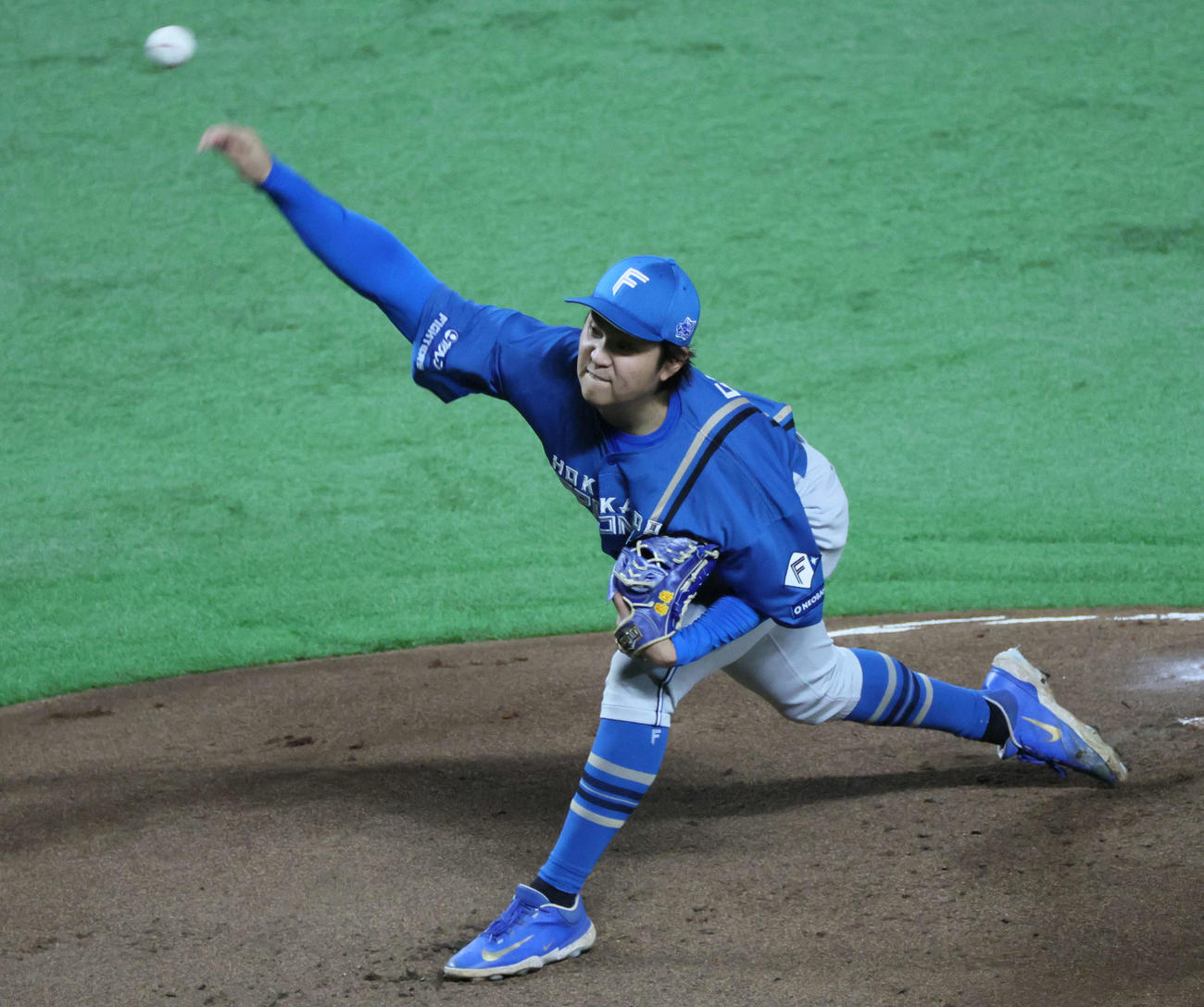 ソフトバンク対日本ハム　日本ハム先発の古林睿煬（撮影・加藤孝規）