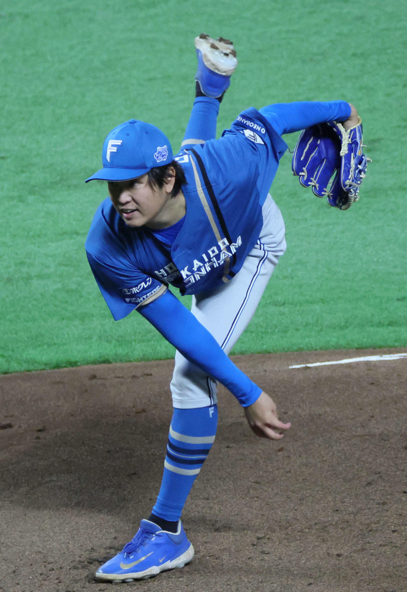 ソフトバンク対日本ハム　日本ハム先発の古林睿煬（撮影・加藤孝規）