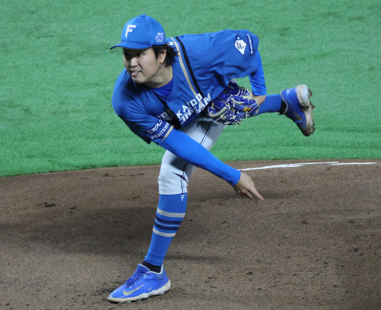 ソフトバンク対日本ハム　日本ハム先発の古林睿煬（撮影・加藤孝規）