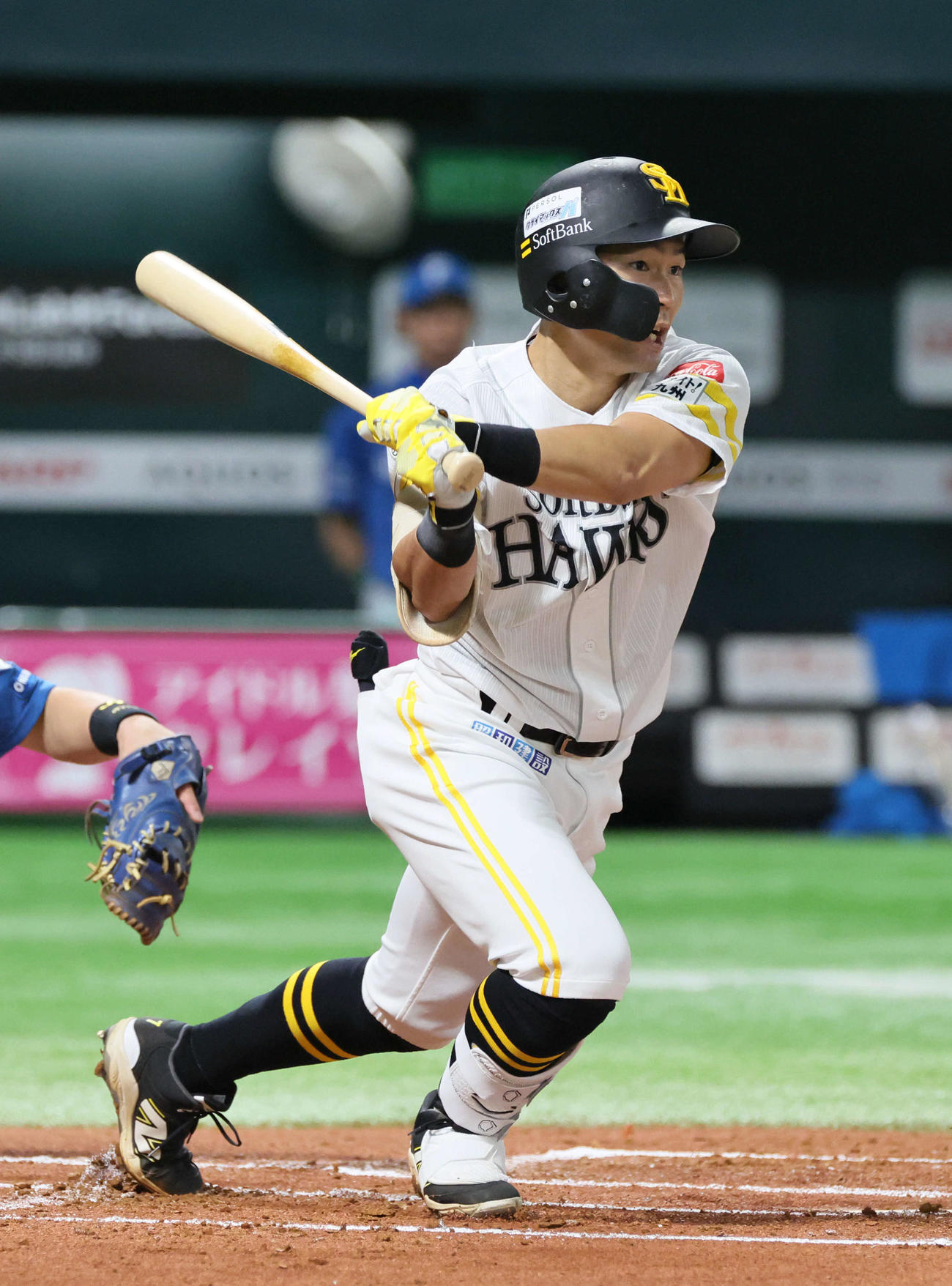 ソフトバンク中村晃（2025年10月18日撮影）