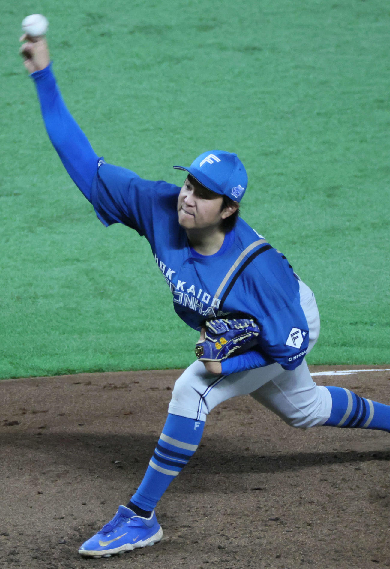 ソフトバンク対日本ハム　日本ハム先発の古林睿煬（撮影・加藤孝規）