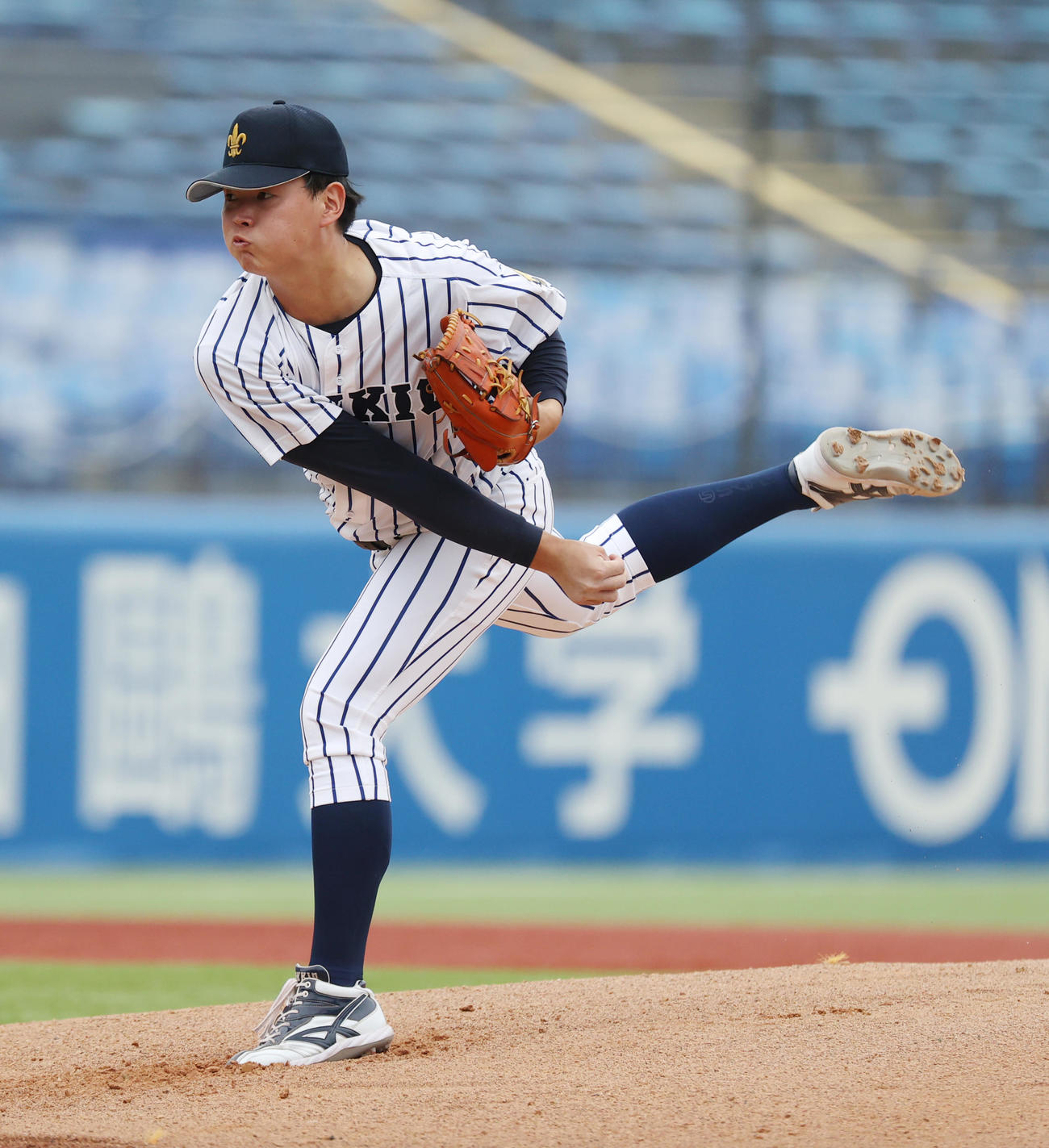 慶大対立大　先発した立大・小畠（撮影・柴田隆二）