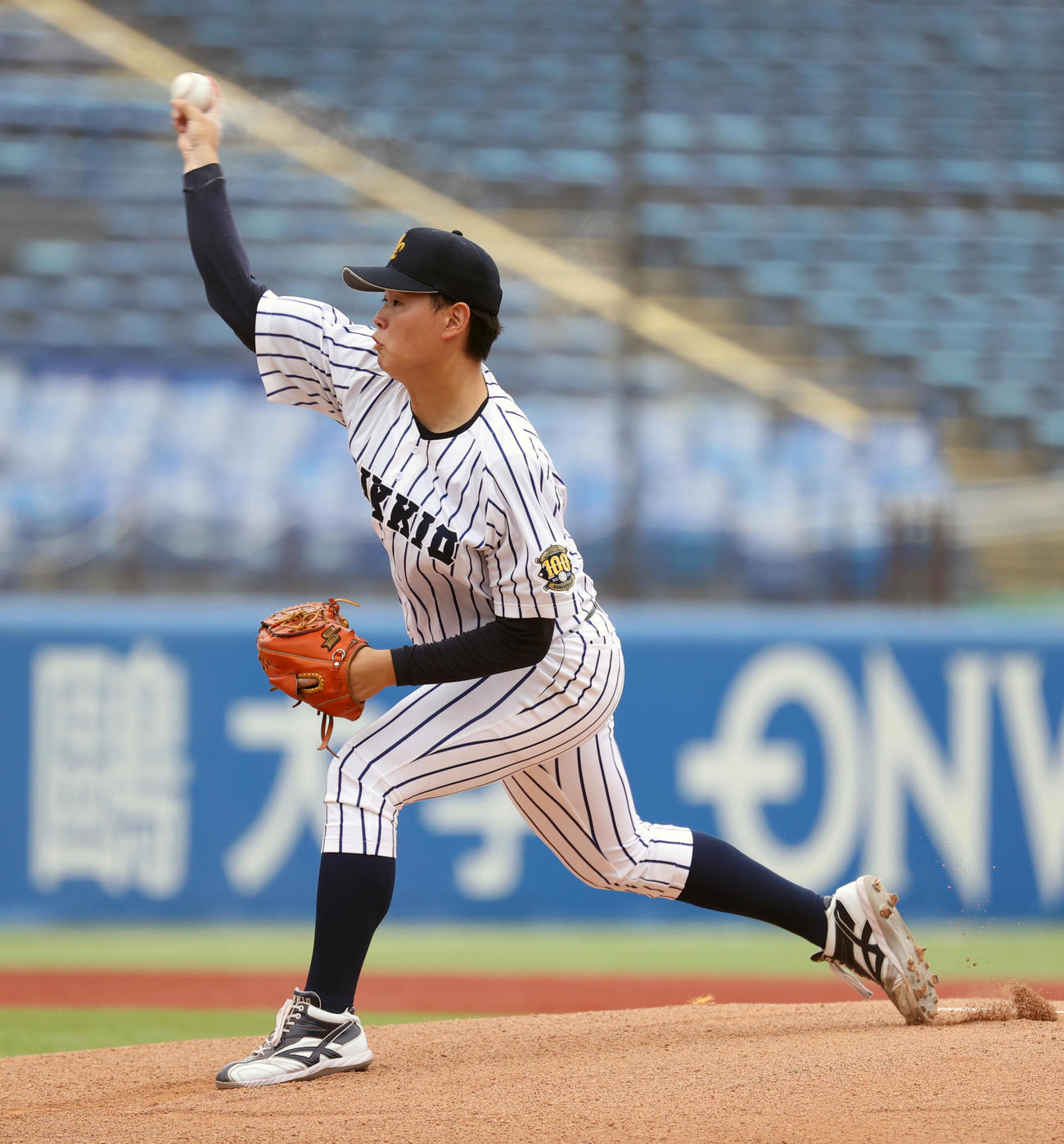 慶大対立大　先発した立大・小畠（撮影・柴田隆二）