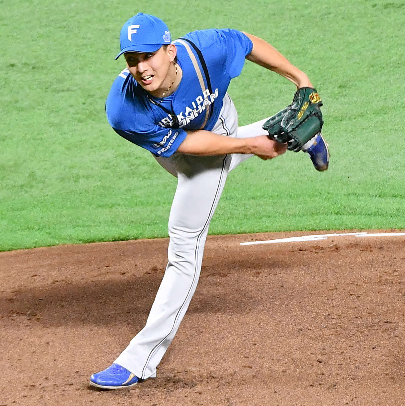 ソフトバンク対日本ハム　日本ハム先発の達（撮影・岩下翔太）
