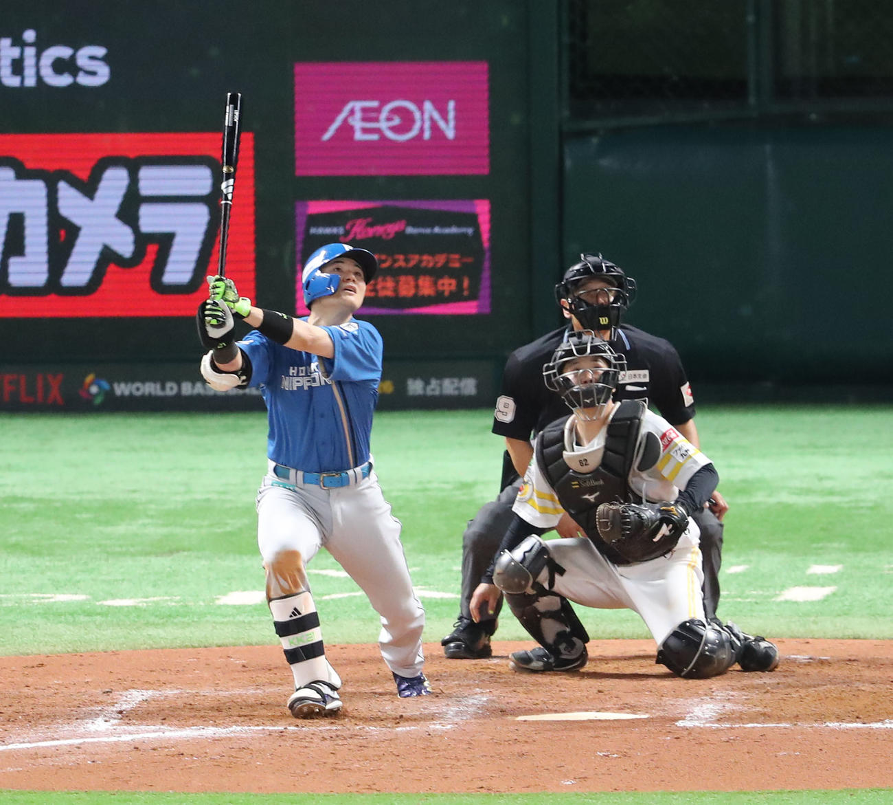 ソフトバンク対日本ハム　9回表日本ハム2死、清宮幸は左飛に終わる（撮影・梅根麻紀）