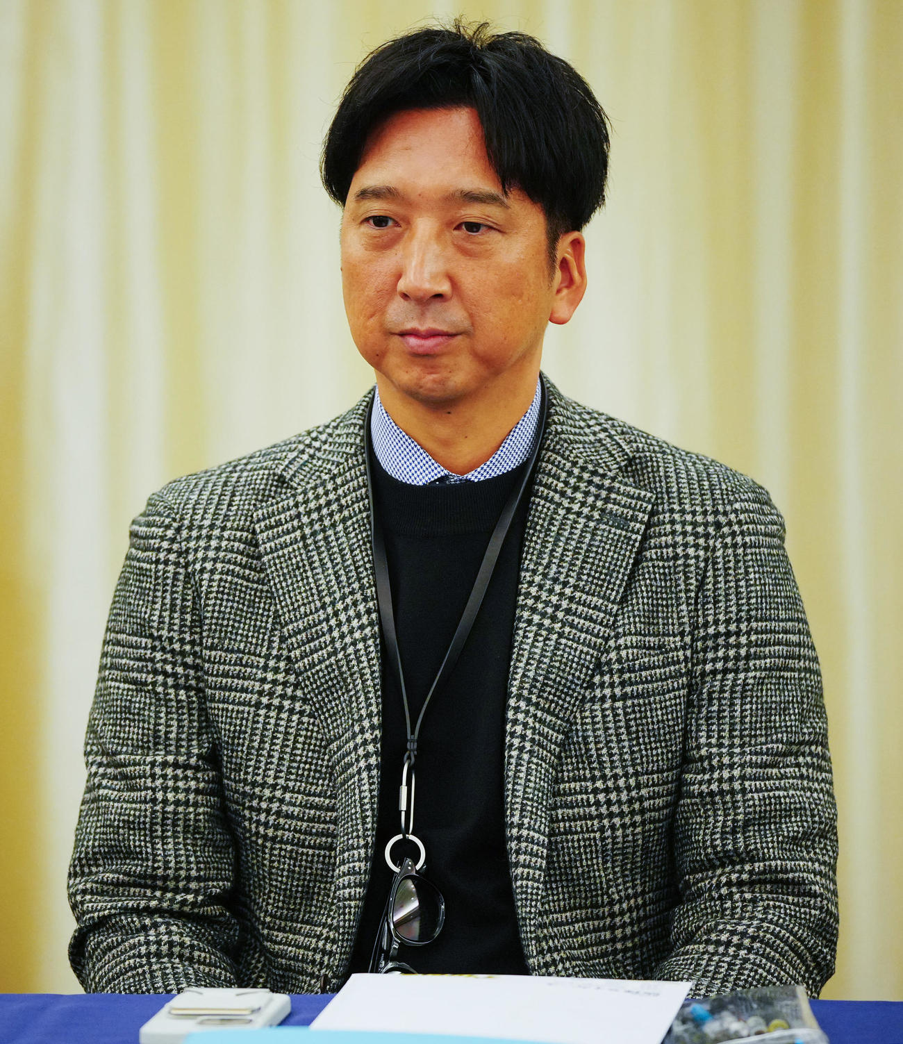スカウト会議に出席する阪神藤川監督（撮影・垰建太）