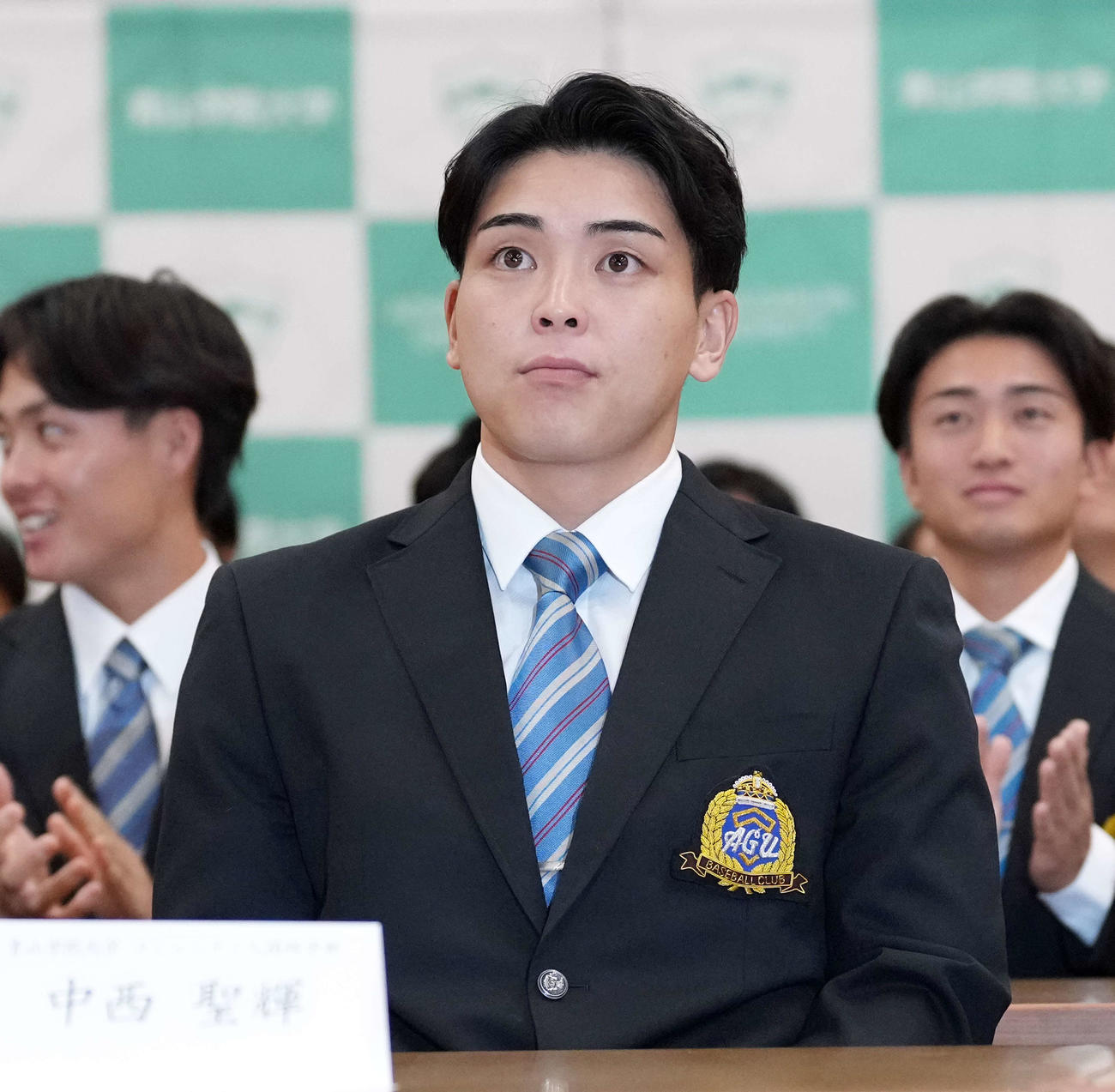 中日からドラフト1位指名を受けた青学大・中西聖輝（撮影・小島史椰）