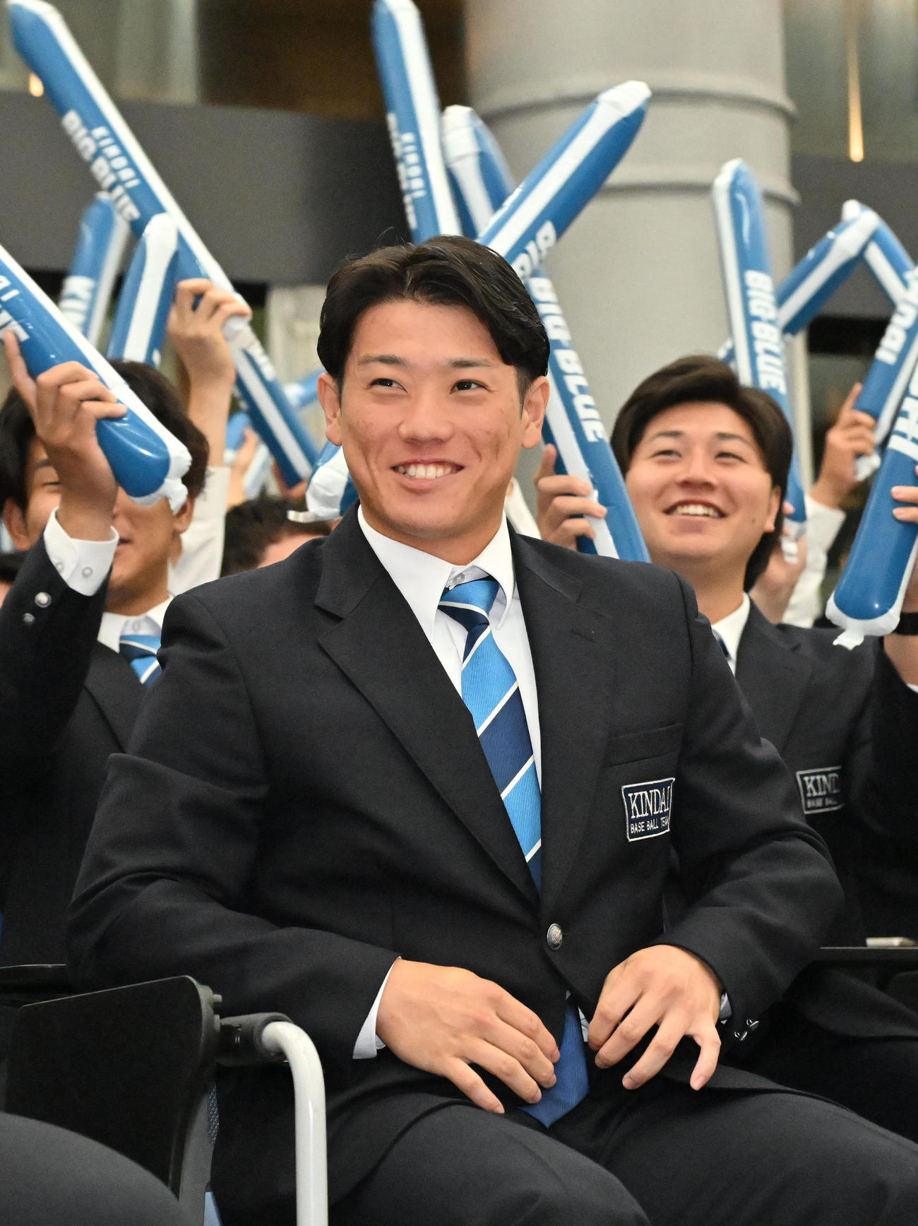 広島からドラフト3位指名を受けた近畿大学の勝田成（撮影・石井愛子）