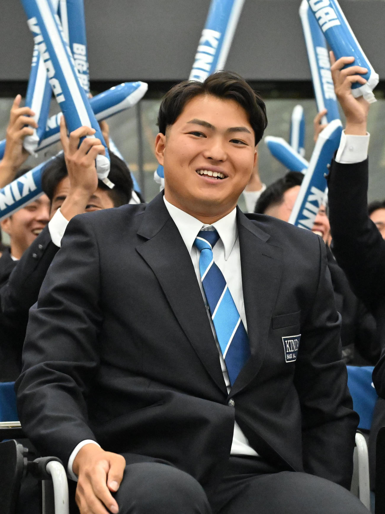 楽天からドラフト7位指名を受けた近畿大学の阪上翔也（撮影・石井愛子）