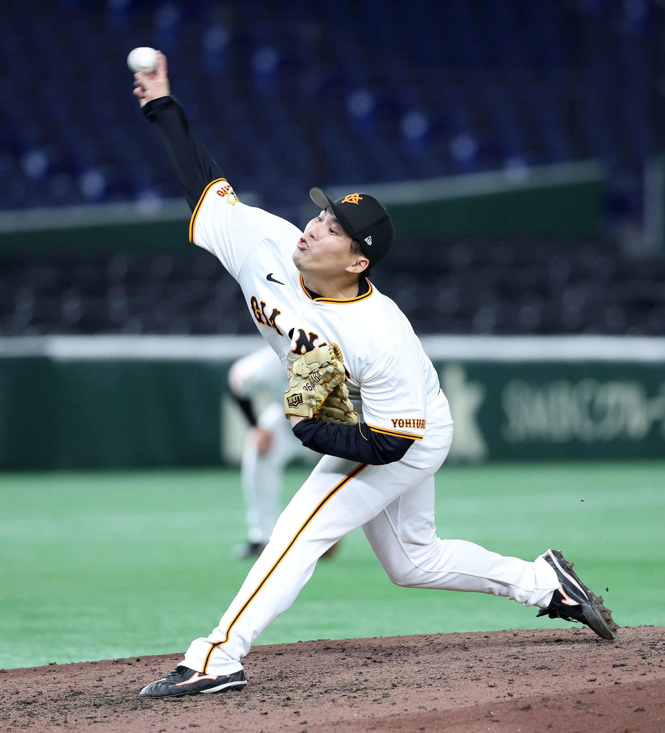 巨人対ヤマハで力投する馬場皐輔（2025年10月7日撮影）