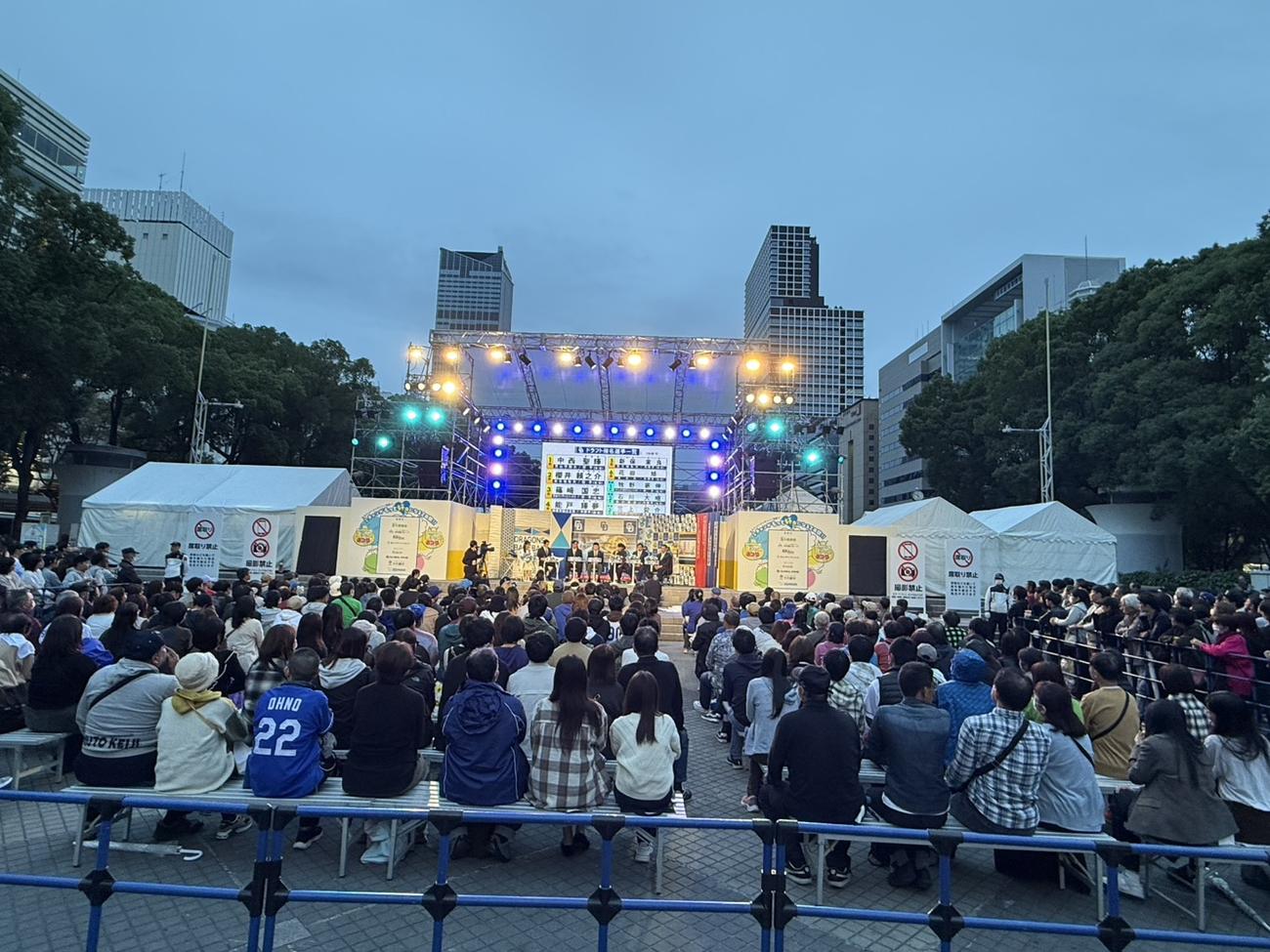 東海テレビ「ドラHOTプラス」の公開録画に中日ドラフト3位篠崎、同4位能戸が出演した（2025年10月25日、栄）