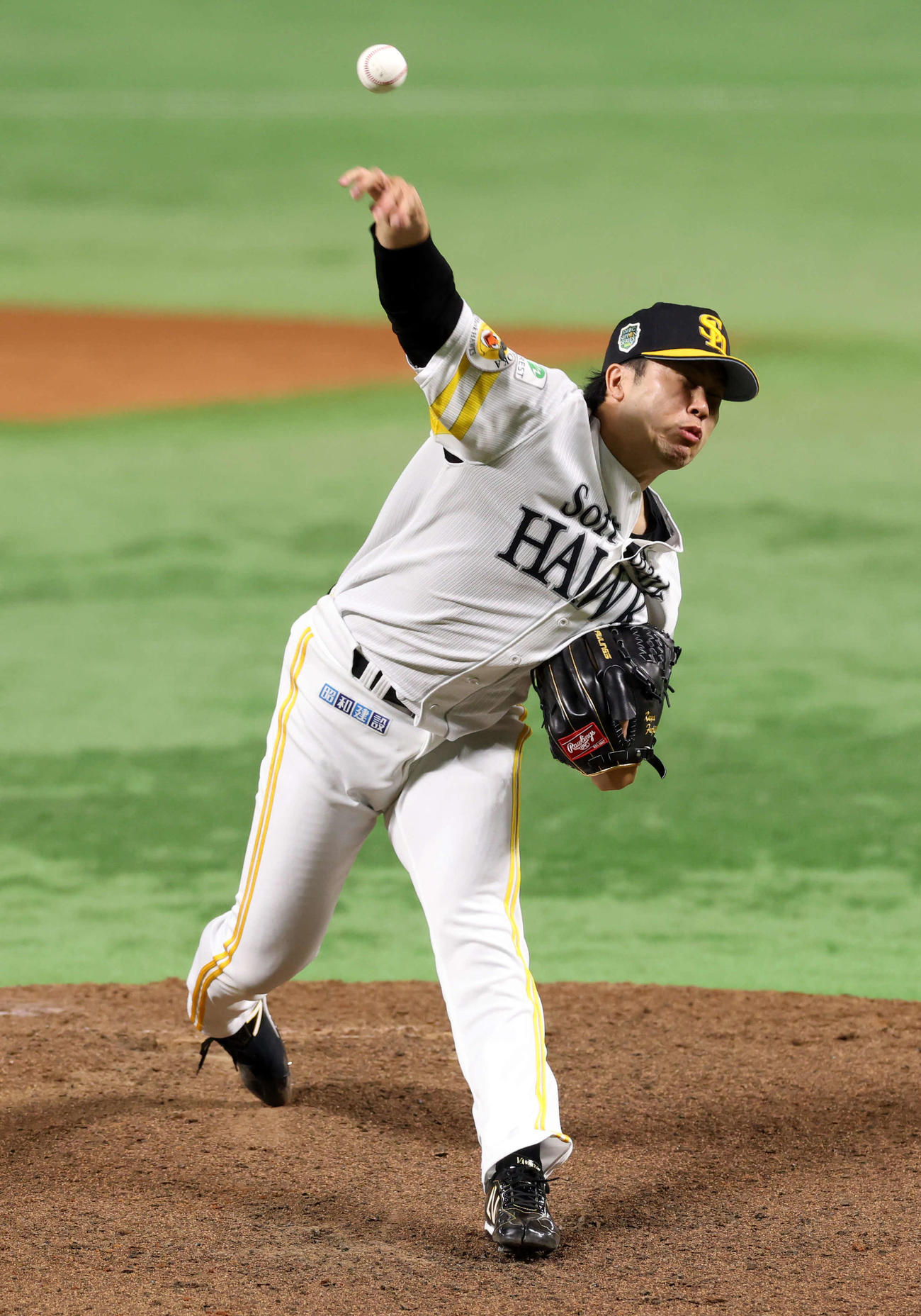 ソフトバンク対阪神　7回表阪神の攻撃で登板した藤井（撮影・浅見桂子）