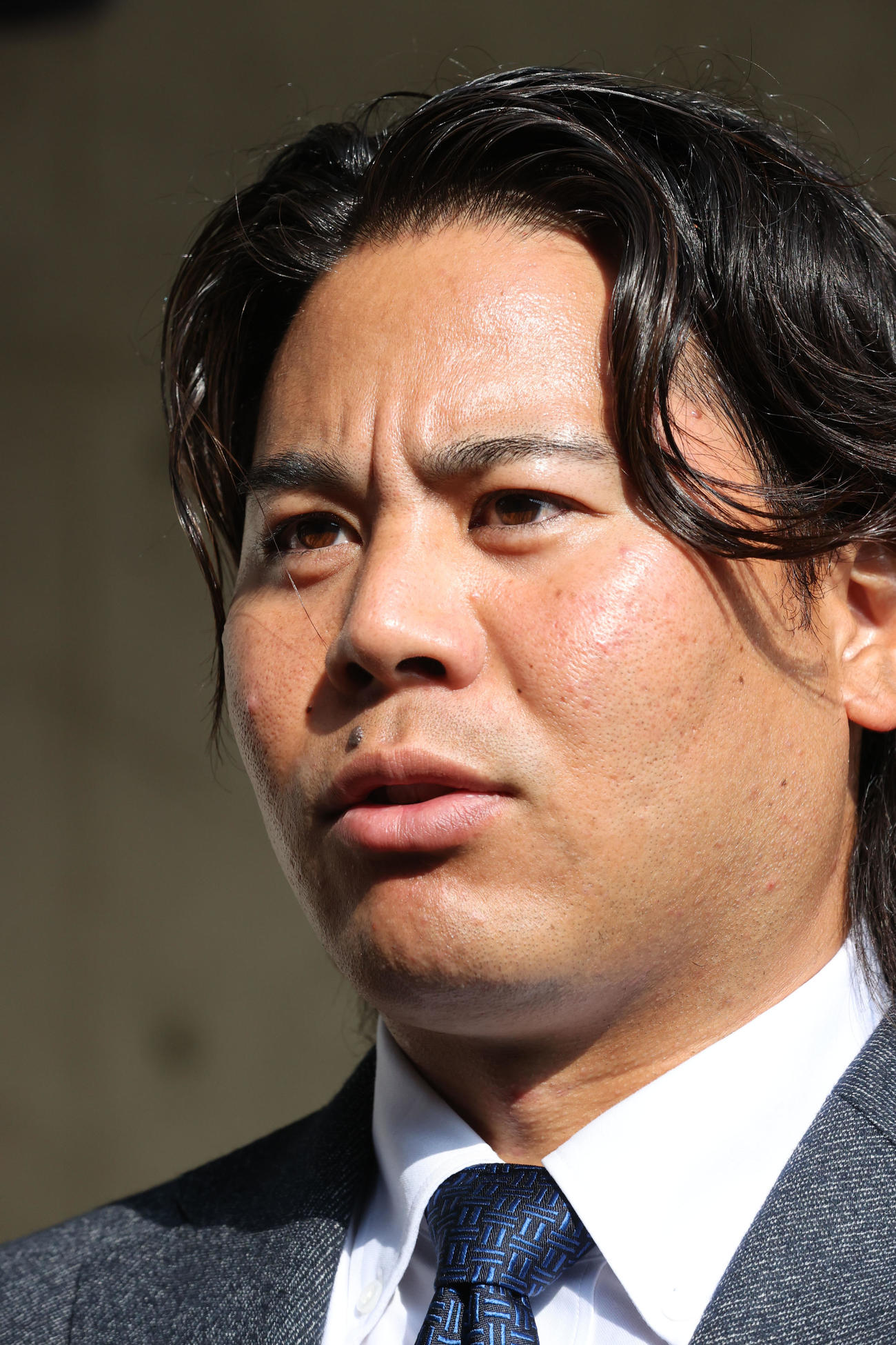 戦力外通告を受けた浜口（撮影・梅根麻紀）
