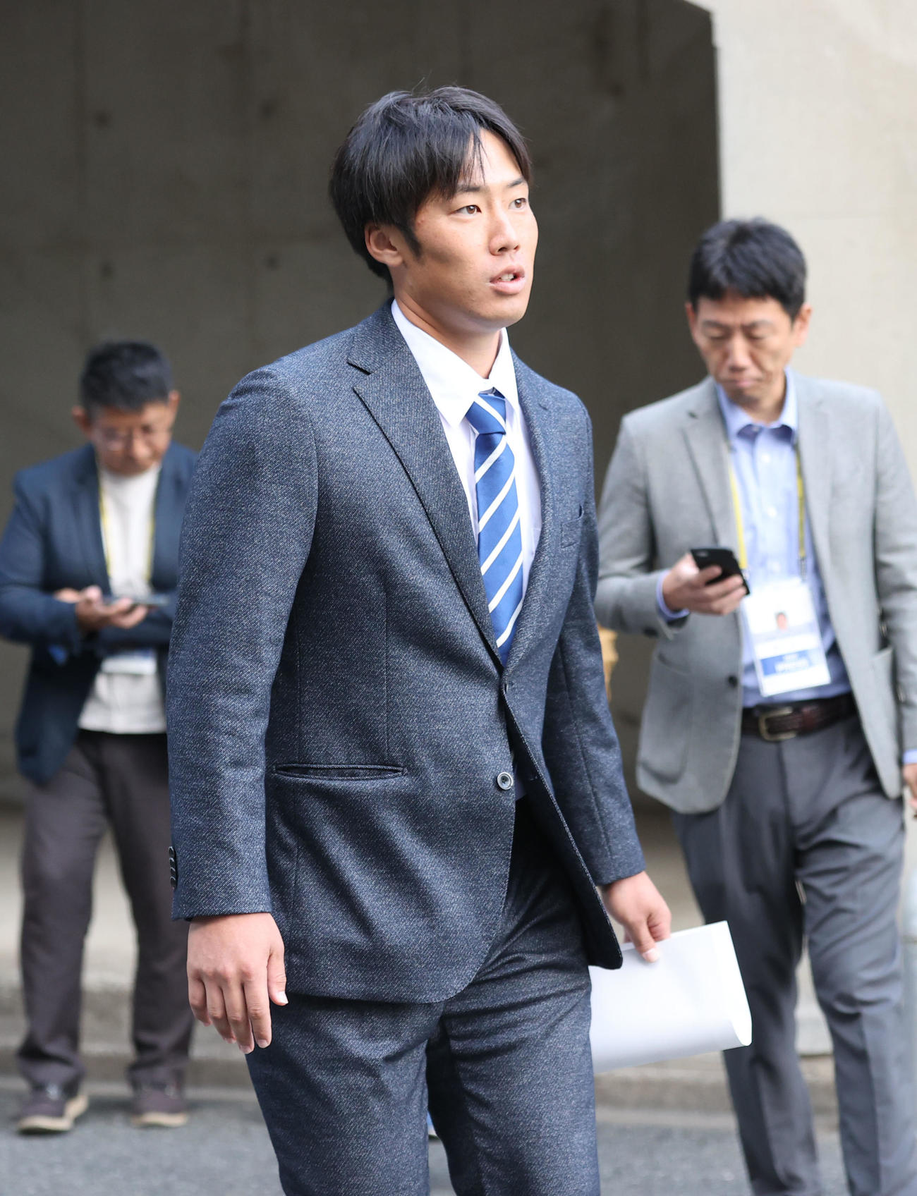 戦力外通告を受けた宮崎（撮影・梅根麻紀）