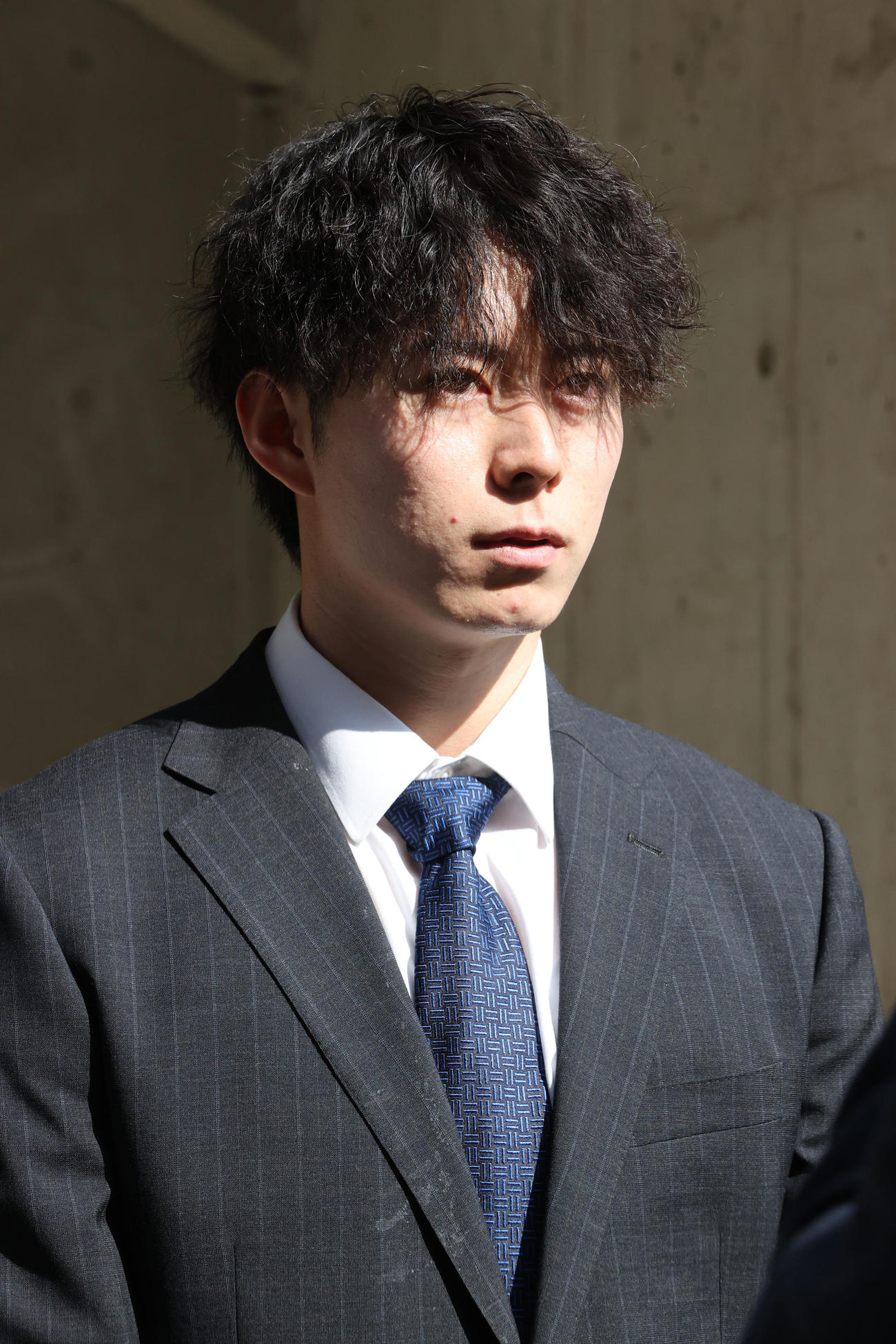 戦力外通告を受けた川口（撮影・梅根麻紀）