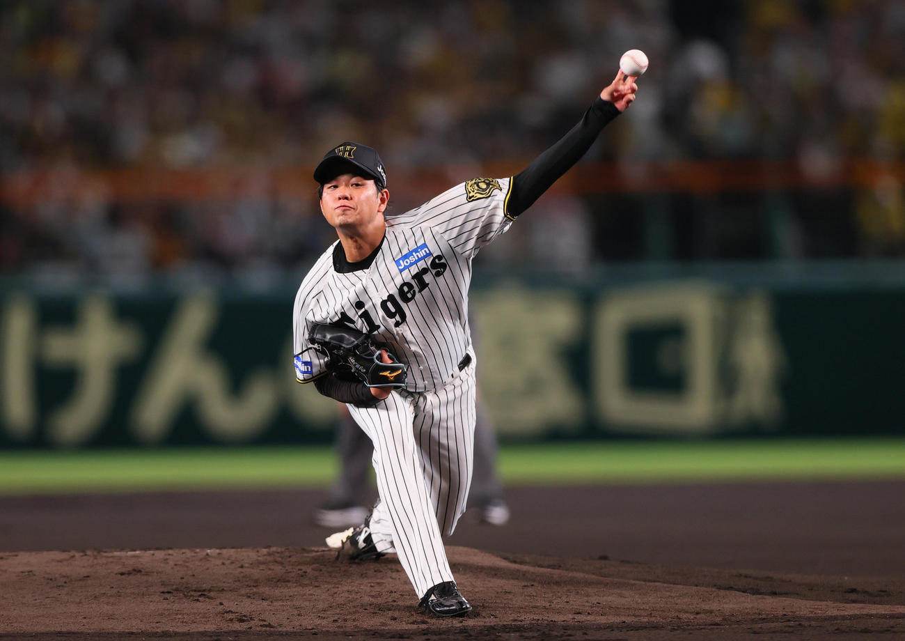 阪神高橋遥人（2025年10月17日撮影）