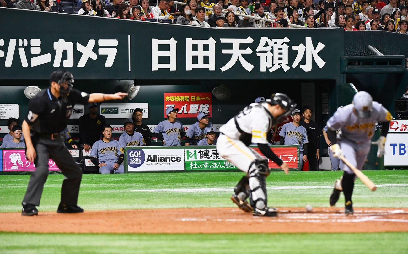 第2戦で最後の打者となった熊谷敬宥