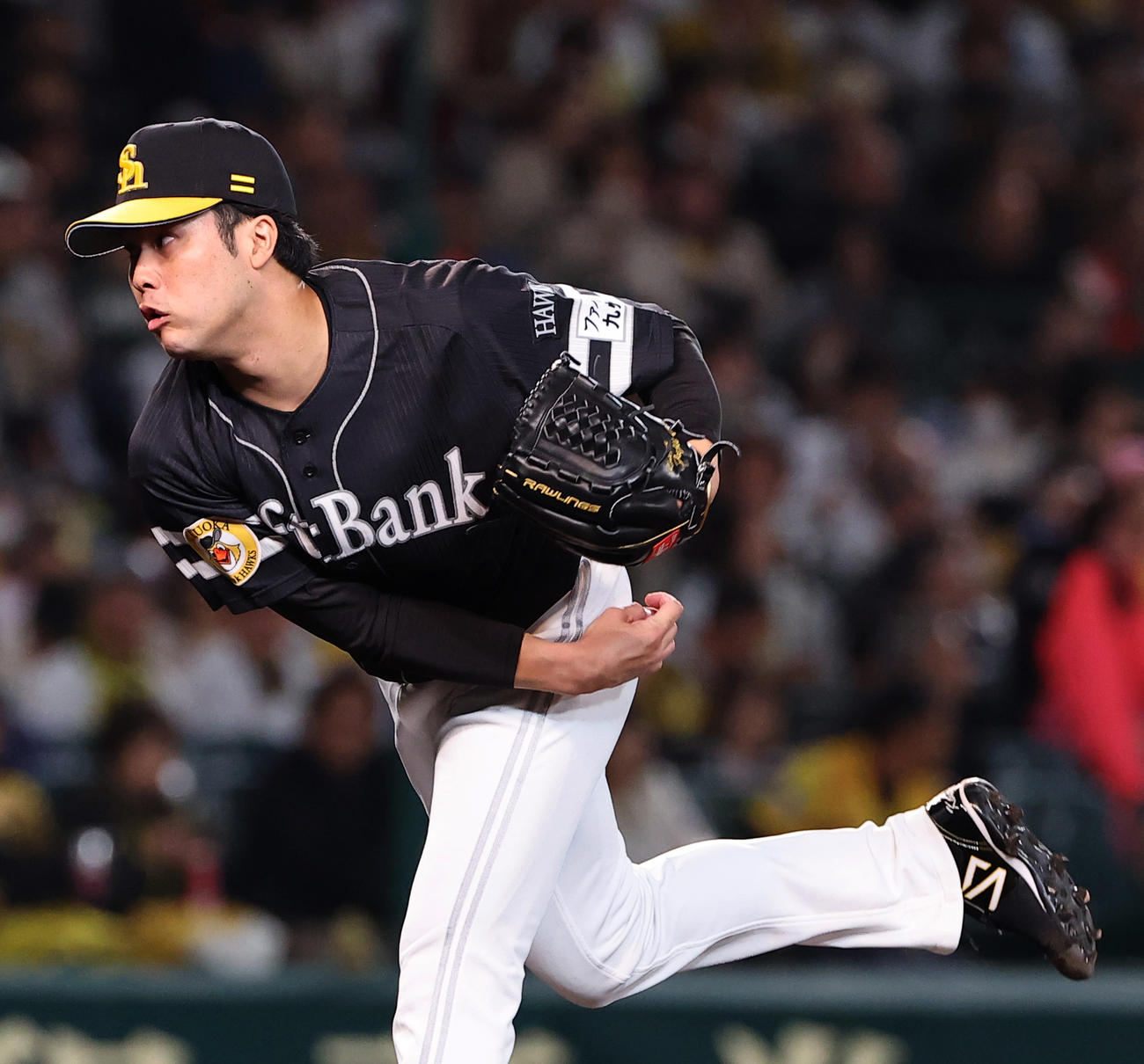 阪神対ソフトバンク　ソフトバンク2番手の藤井（撮影・上田博志）