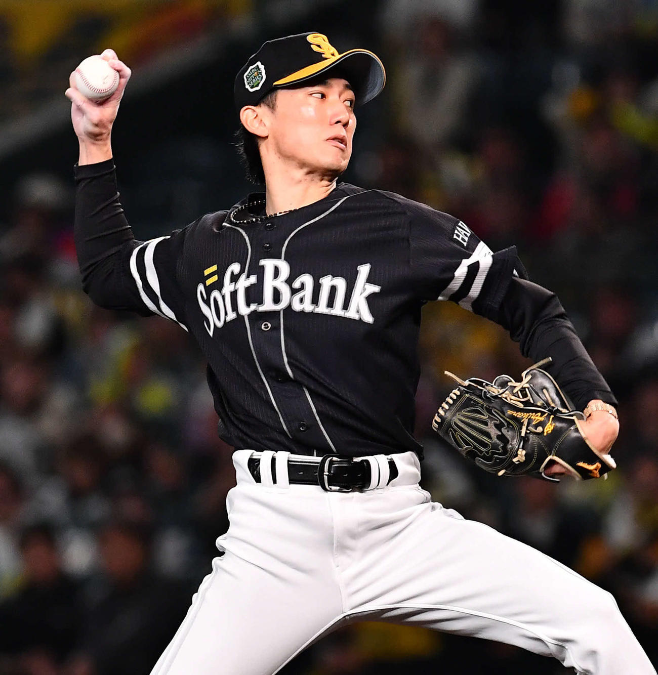 阪神対ソフトバンク　ソフトバンク先発の大津（撮影・岩下翔太）