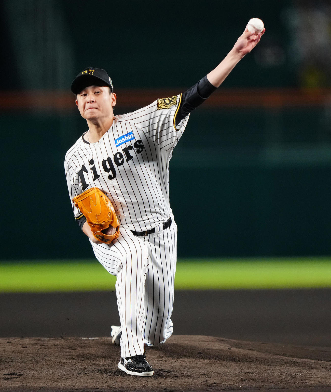 阪神対ソフトバンク　先発し力投する阪神大竹（撮影・鈴木みどり）