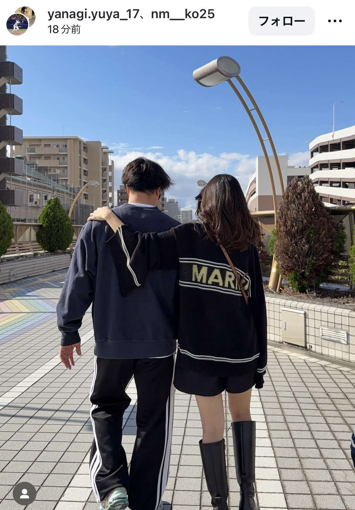 中日柳の不倫騒動について謝罪した妻makoさん（makoさんのインスタグラムから）
