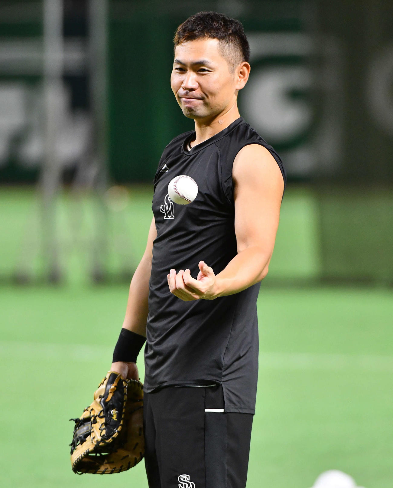 ソフトバンク中村晃（2025年10月撮影）