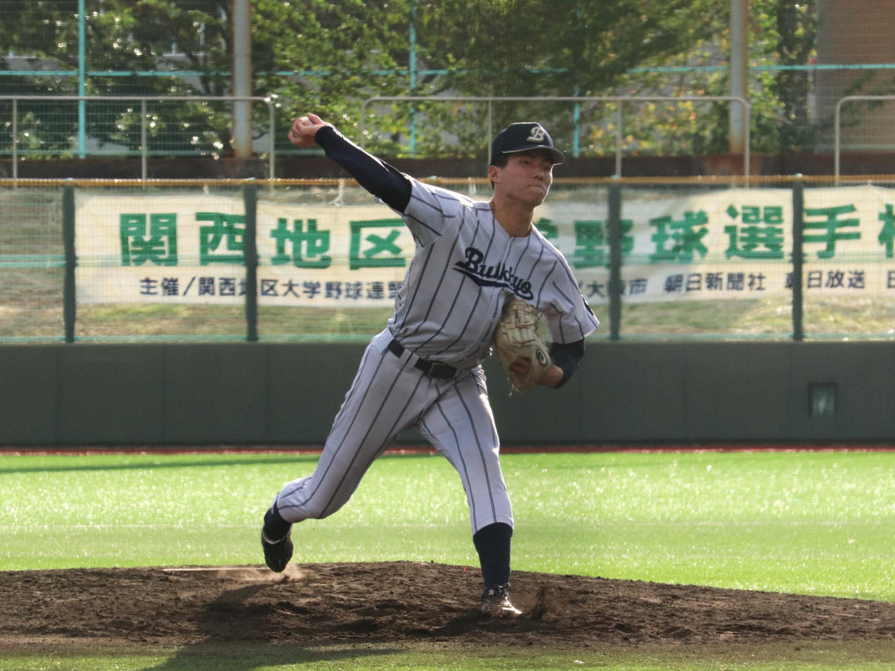 第1代表決定戦　京産大対佛教大　佛教大の2番手、赤木（撮影・中島麗）