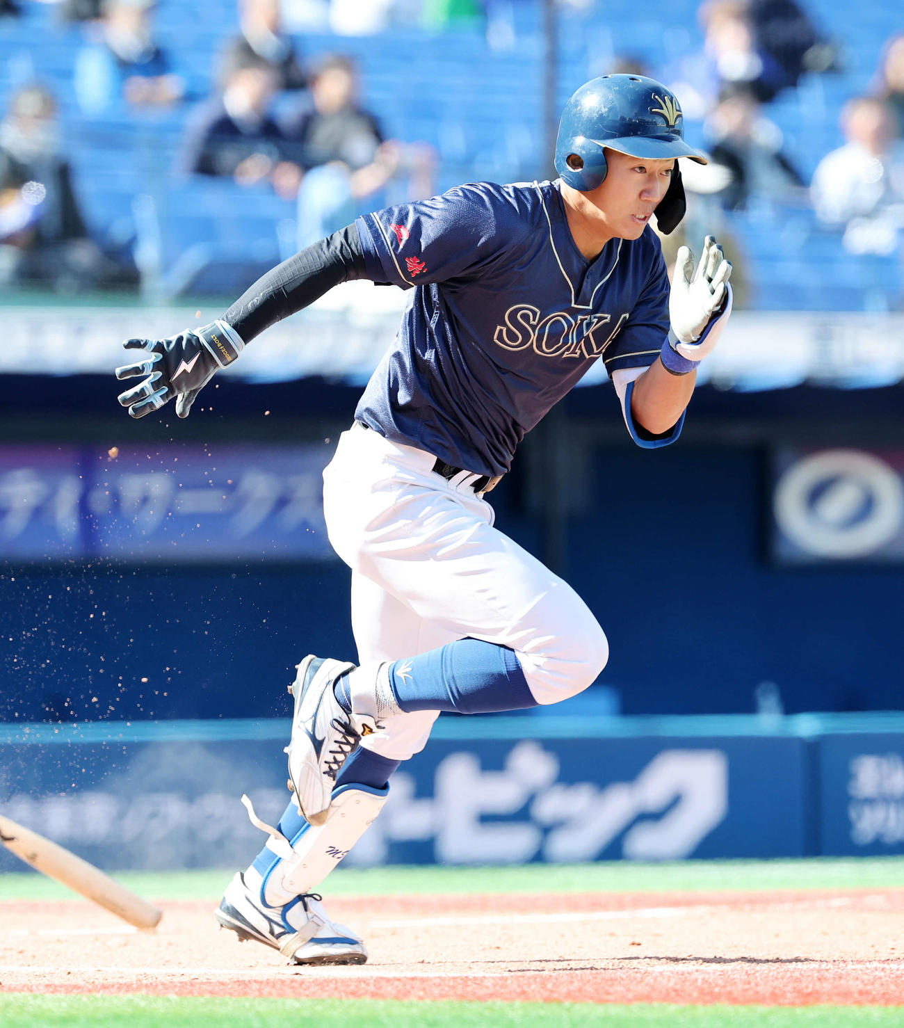 創価大対神奈川大　1回表創価大1死二塁、立石は三ゴロ（撮影・鈴木正人）