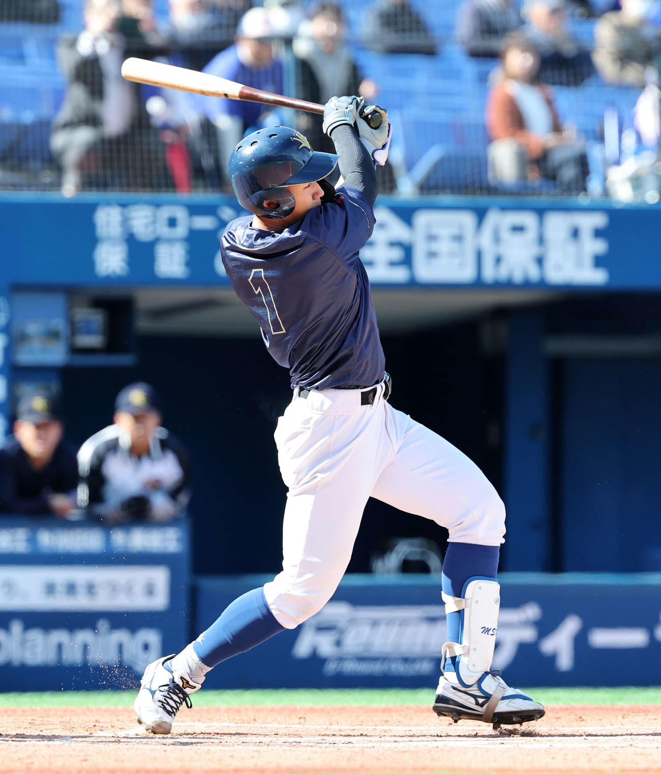 創価大対神奈川大　1回表創価大1死二塁、立石は三ゴロ（撮影・鈴木正人）