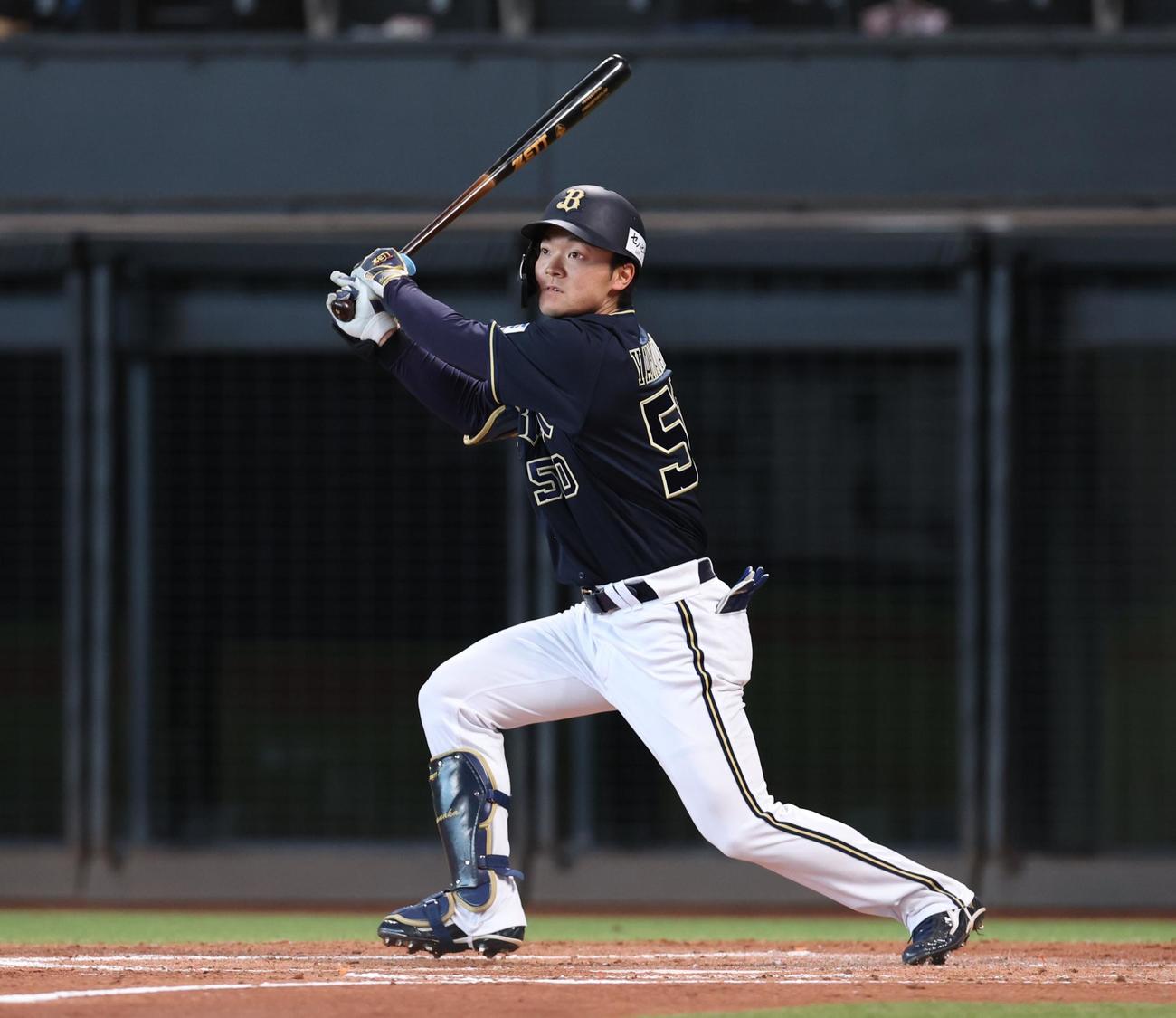 オリックス山中稜真（2025年4月5日撮影）