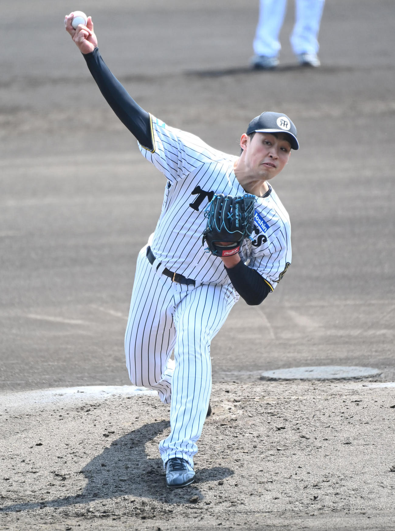 20年ドラフトで3位だった佐藤蓮投手（2025年4月撮影）