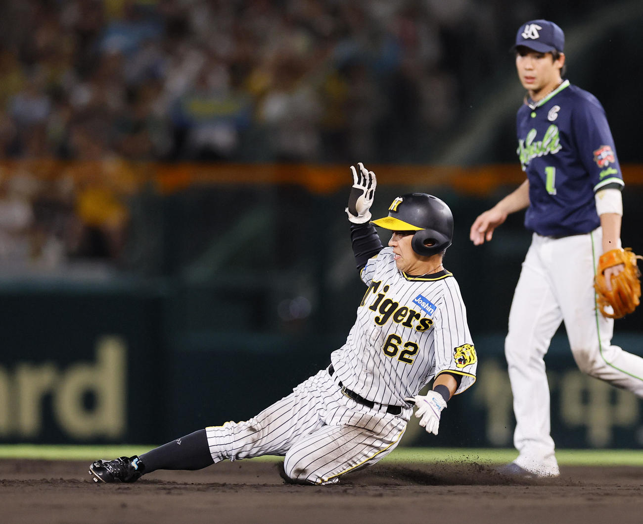 二盗を決める代走植田海（2024年9月15日撮影）