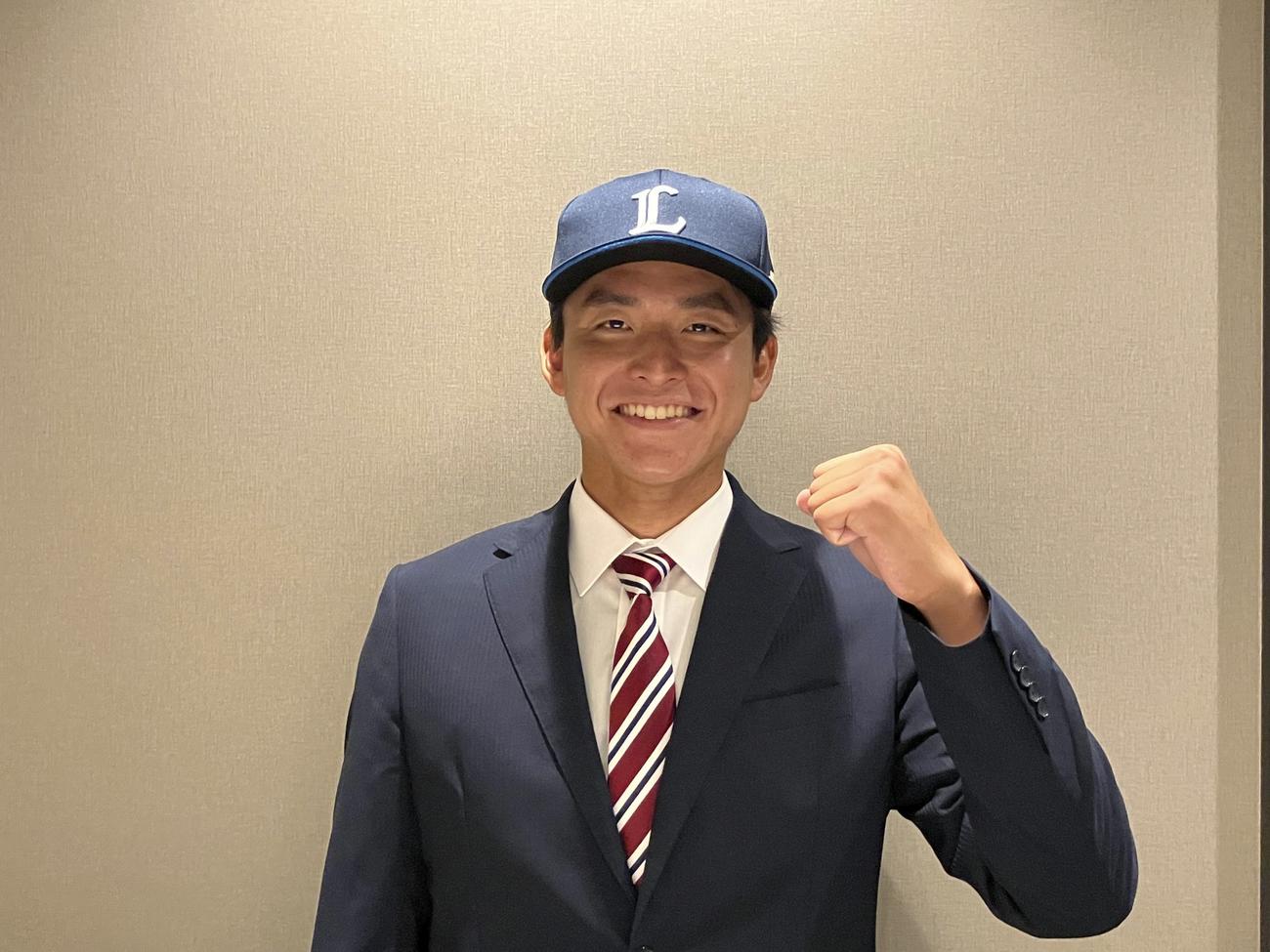 西武育成ドラフト5位の日本経大・平口寛人投手＝球団提供