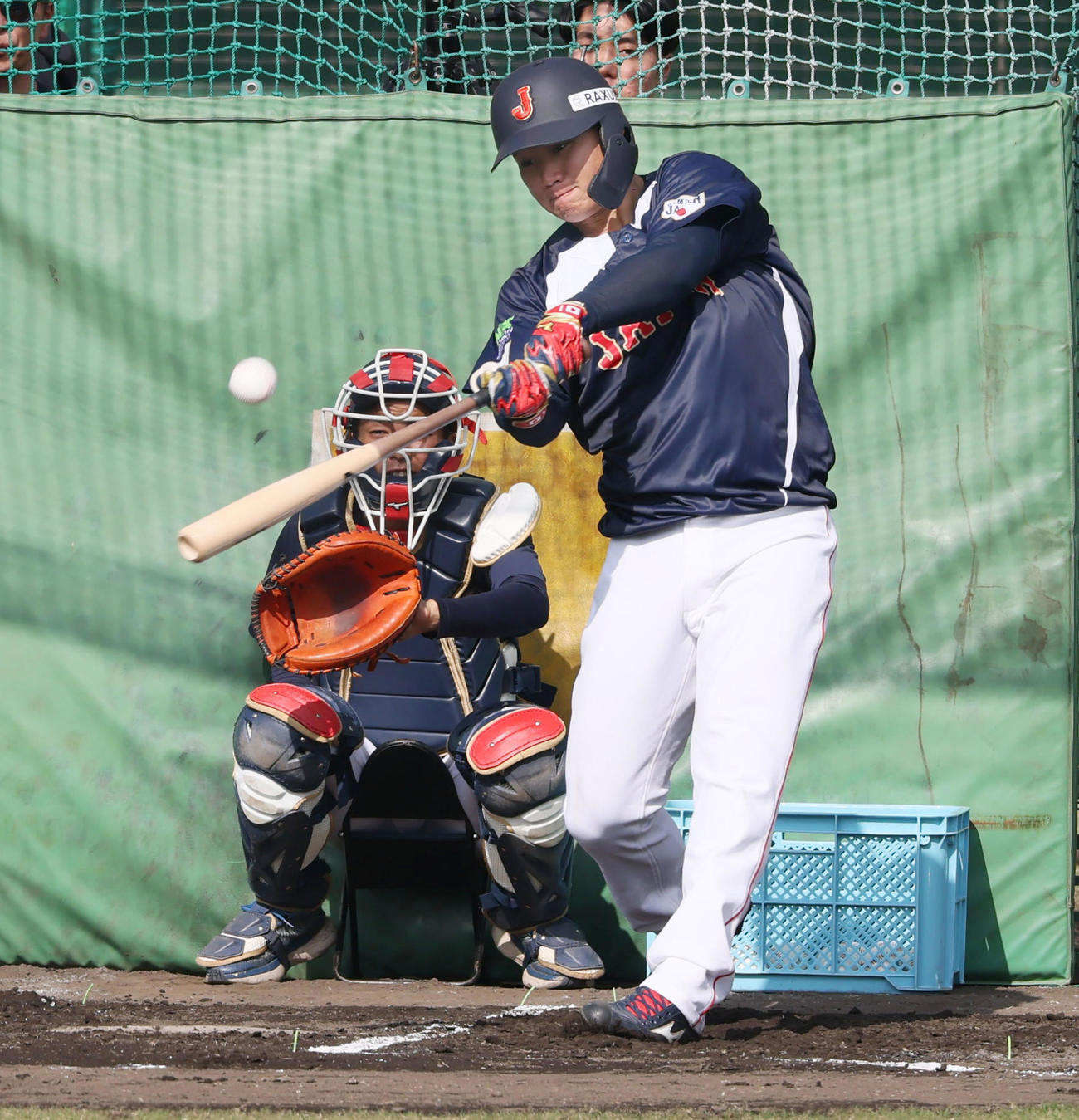 打撃練習する森下（2025年11月8日撮影）