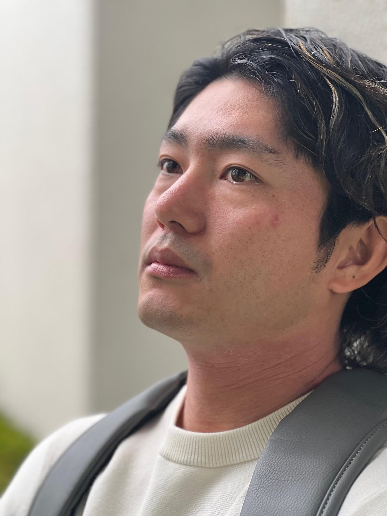 ポスティングシステム容認決定を受け報道対応する西武今井（撮影・金子真仁）