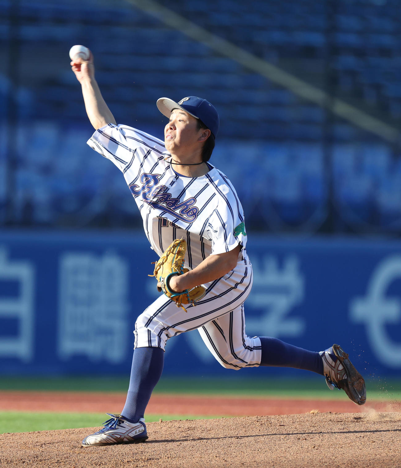 駒大対立正大　先発した立正大・樫村（撮影・柴田隆二）