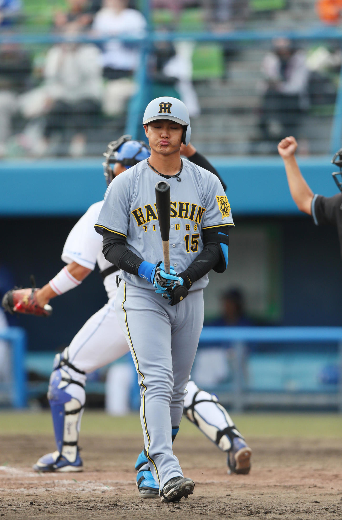 練習試合・中日対阪神　9回表阪神無死、代打西純は見逃し三振に倒れる（撮影・上山淳一）