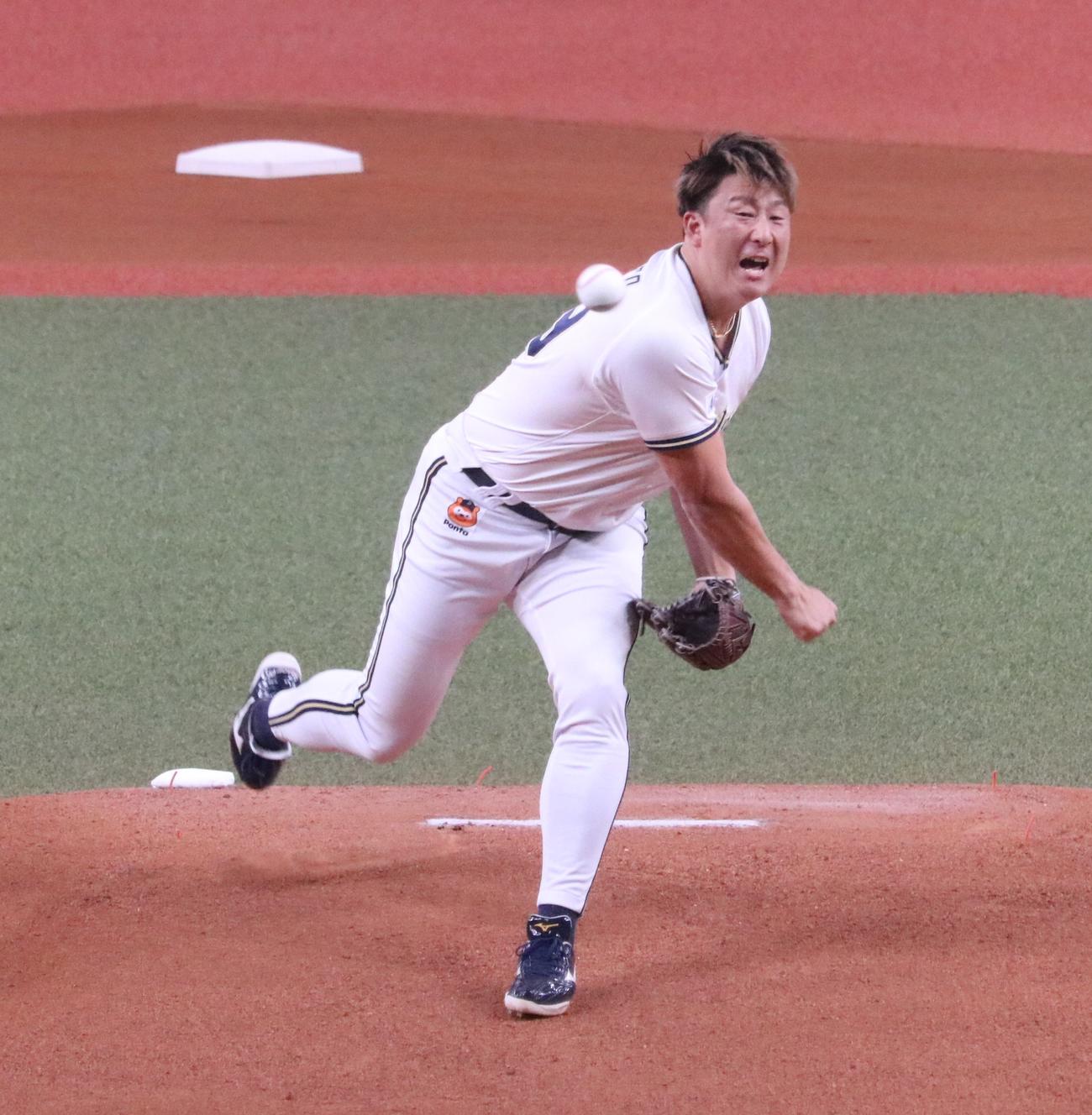 NTT東日本対ヤマハ　レジェンド始球式に登場したオリックス杉本（撮影・林亮佑）