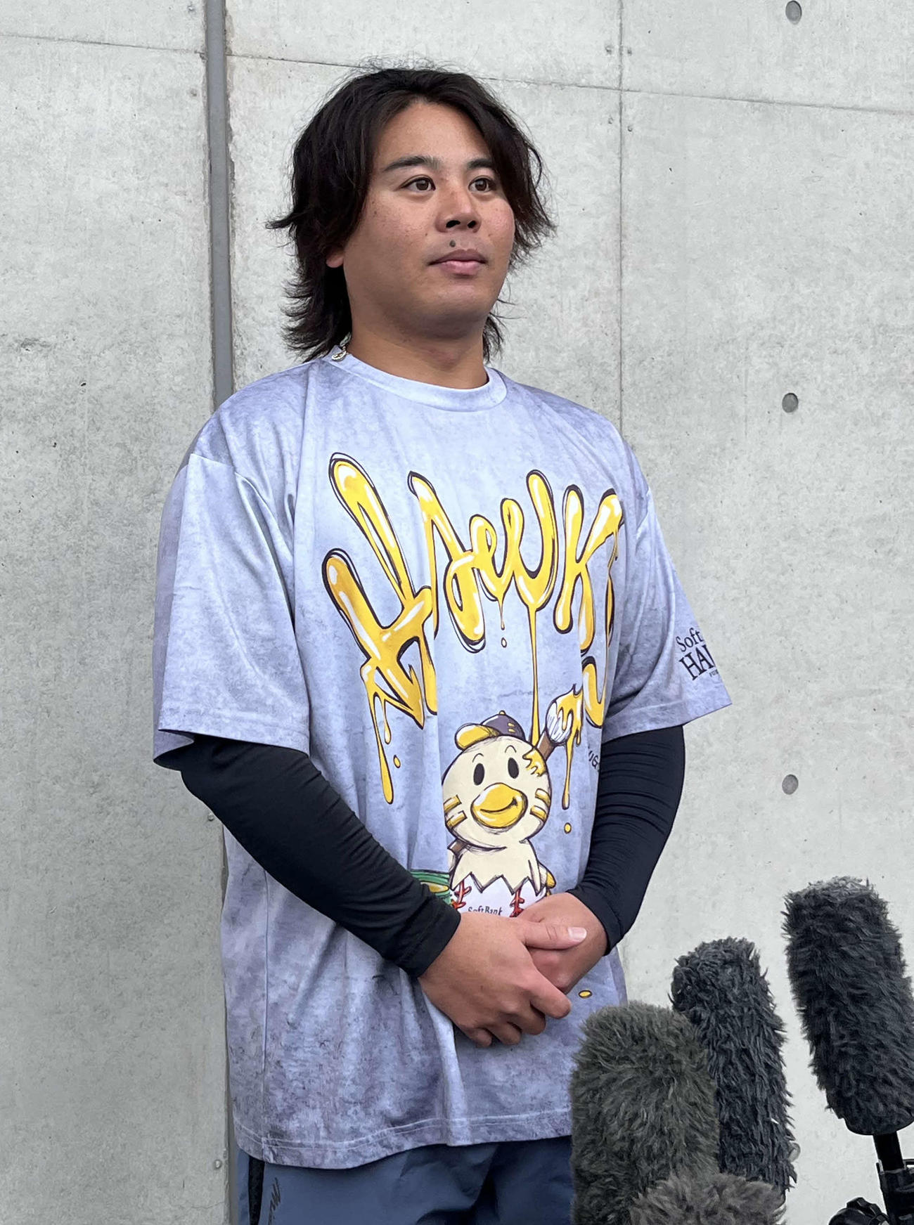 今季限りでの現役引退を表明したソフトバンク浜口（撮影・佐竹英治）
