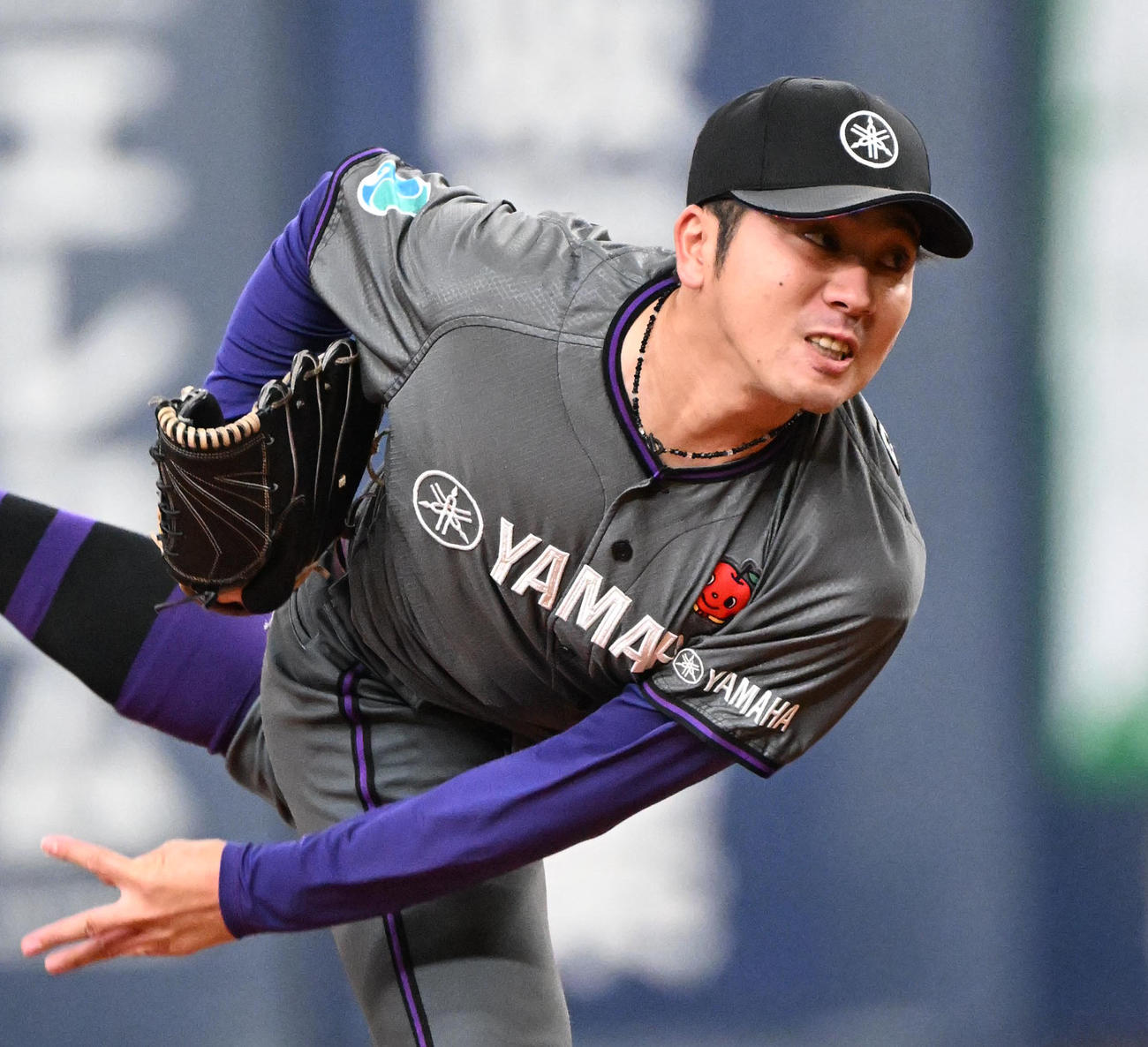 日本生命対ヤマハ　ヤマハ先発の佐藤廉（撮影・石井愛子）