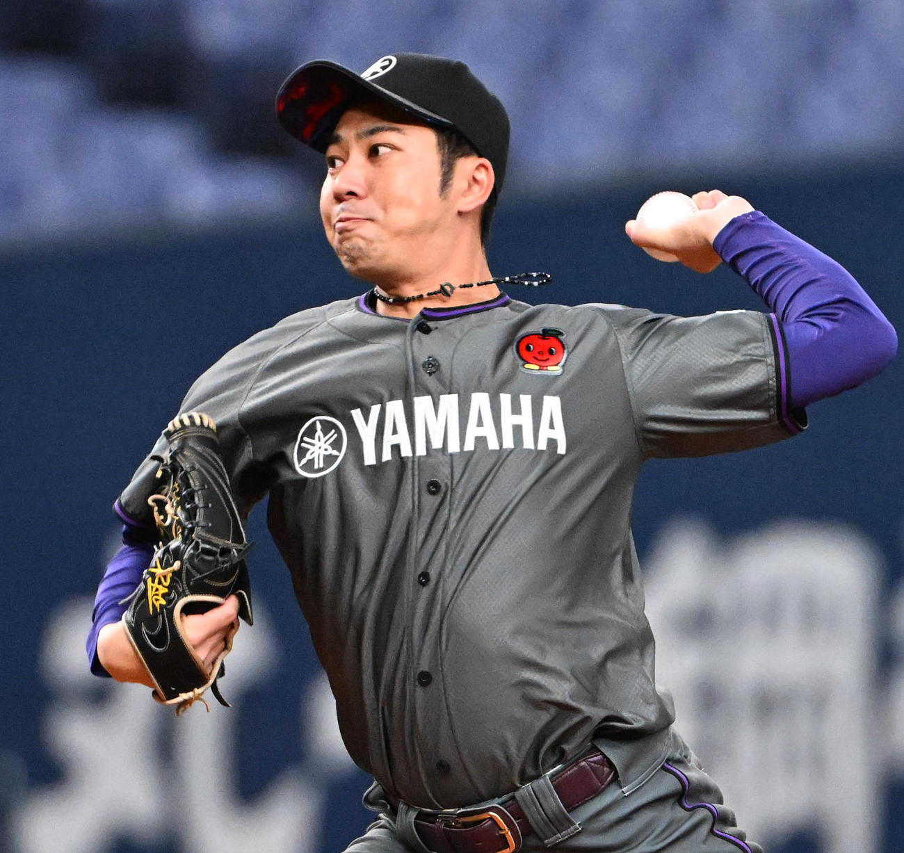 日本生命対ヤマハ　ヤマハ先発の佐藤廉（撮影・石井愛子）