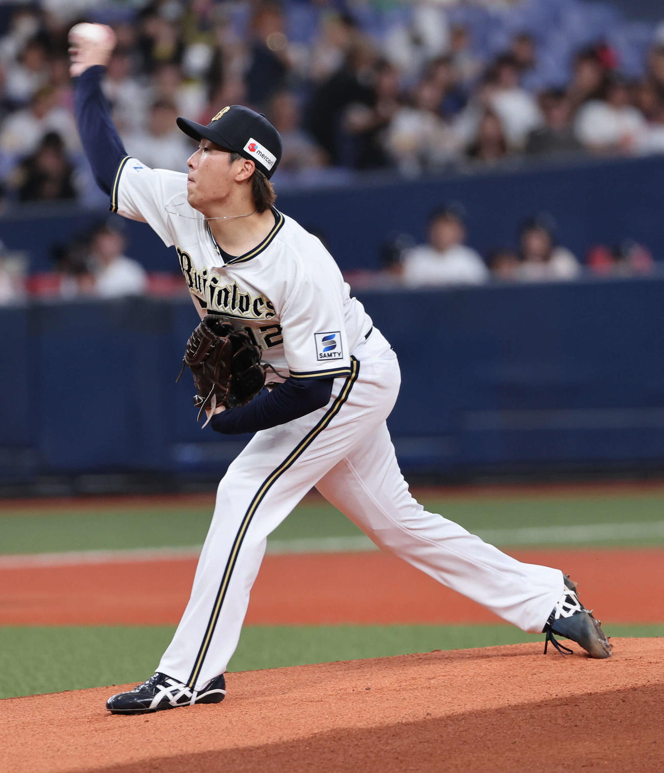 ソフトバンク戦で先発するオリックスの東晃平（2025年7月撮影）